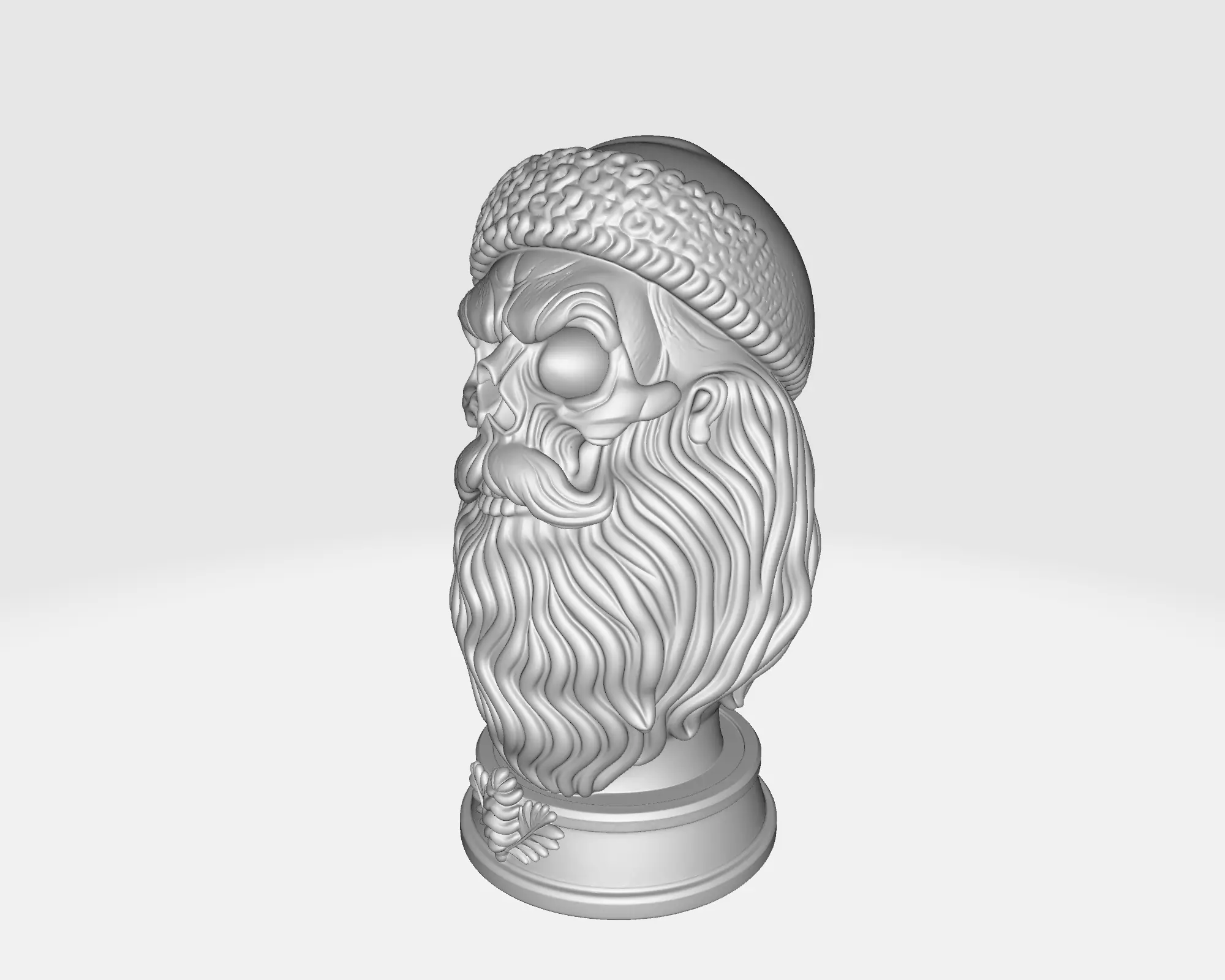 Santa Skull Gothic Christmas Decor Horror Santa Bust 3D print model_1