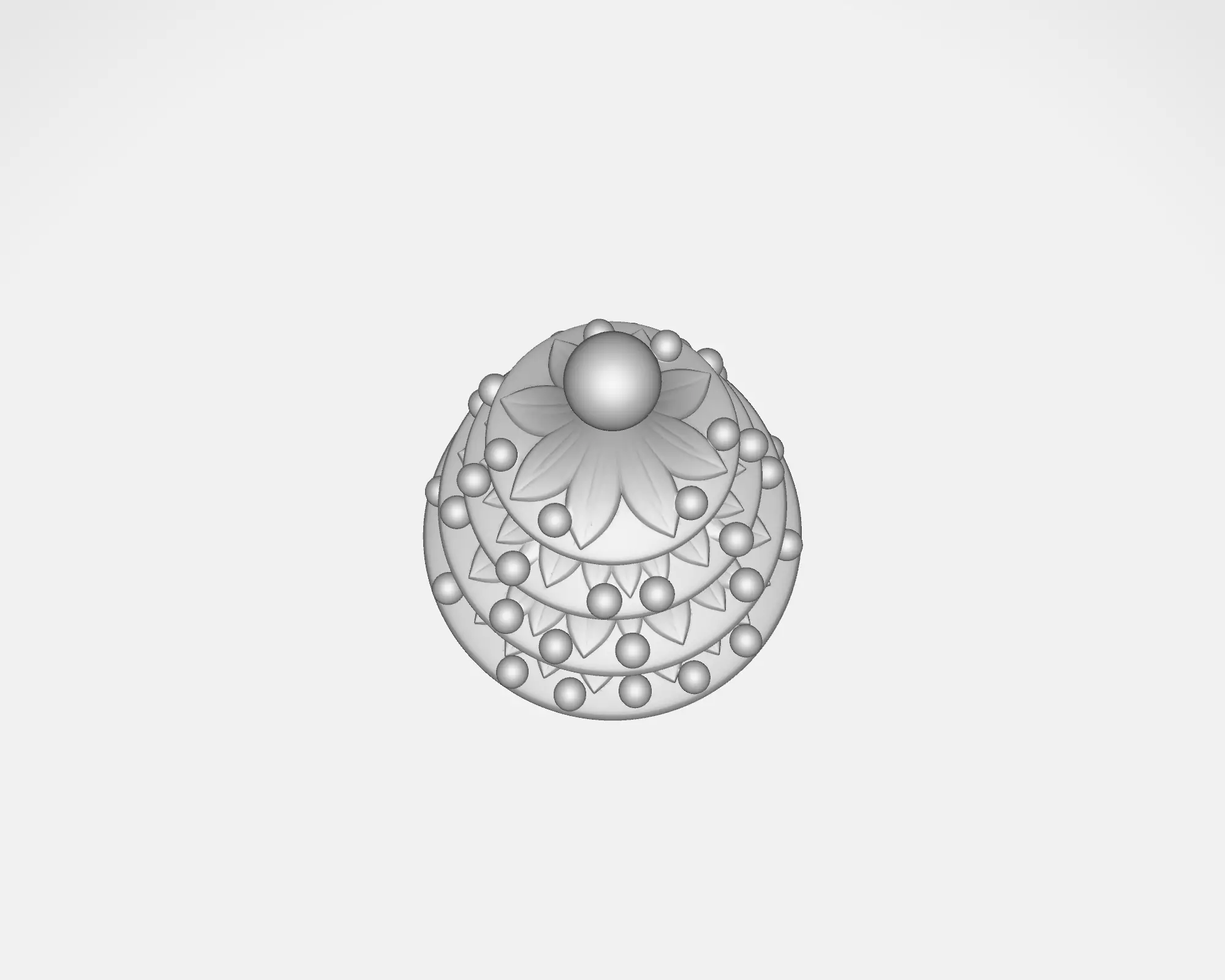 Modern Christmas Tree Ornament Layered Holiday Decor 3D print model_8