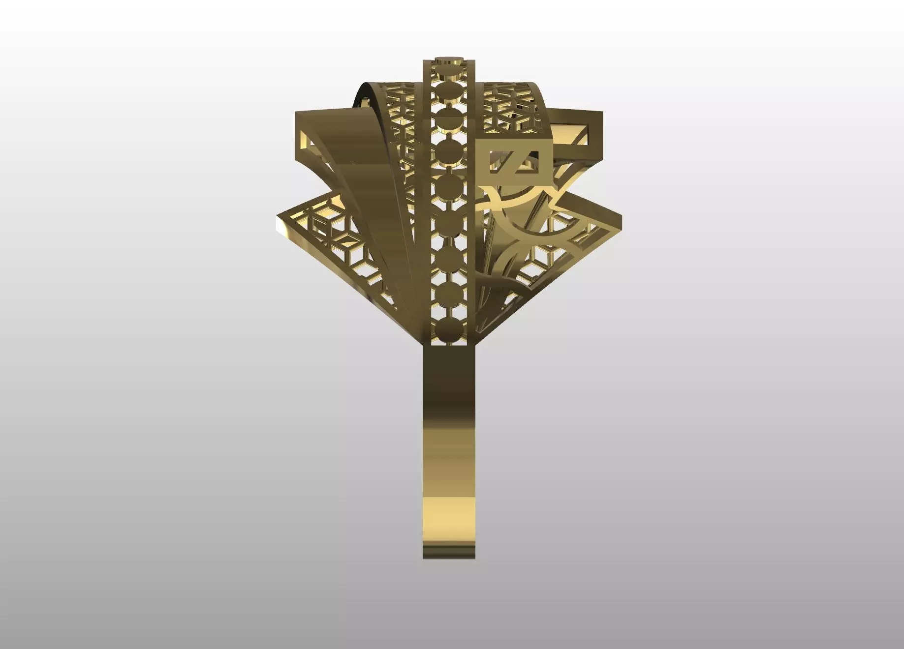 Geometric Harmony Ring 3D print model_5