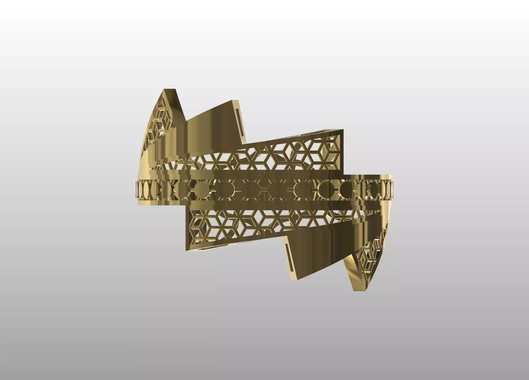 Geometric Harmony Ring 3D print model_4