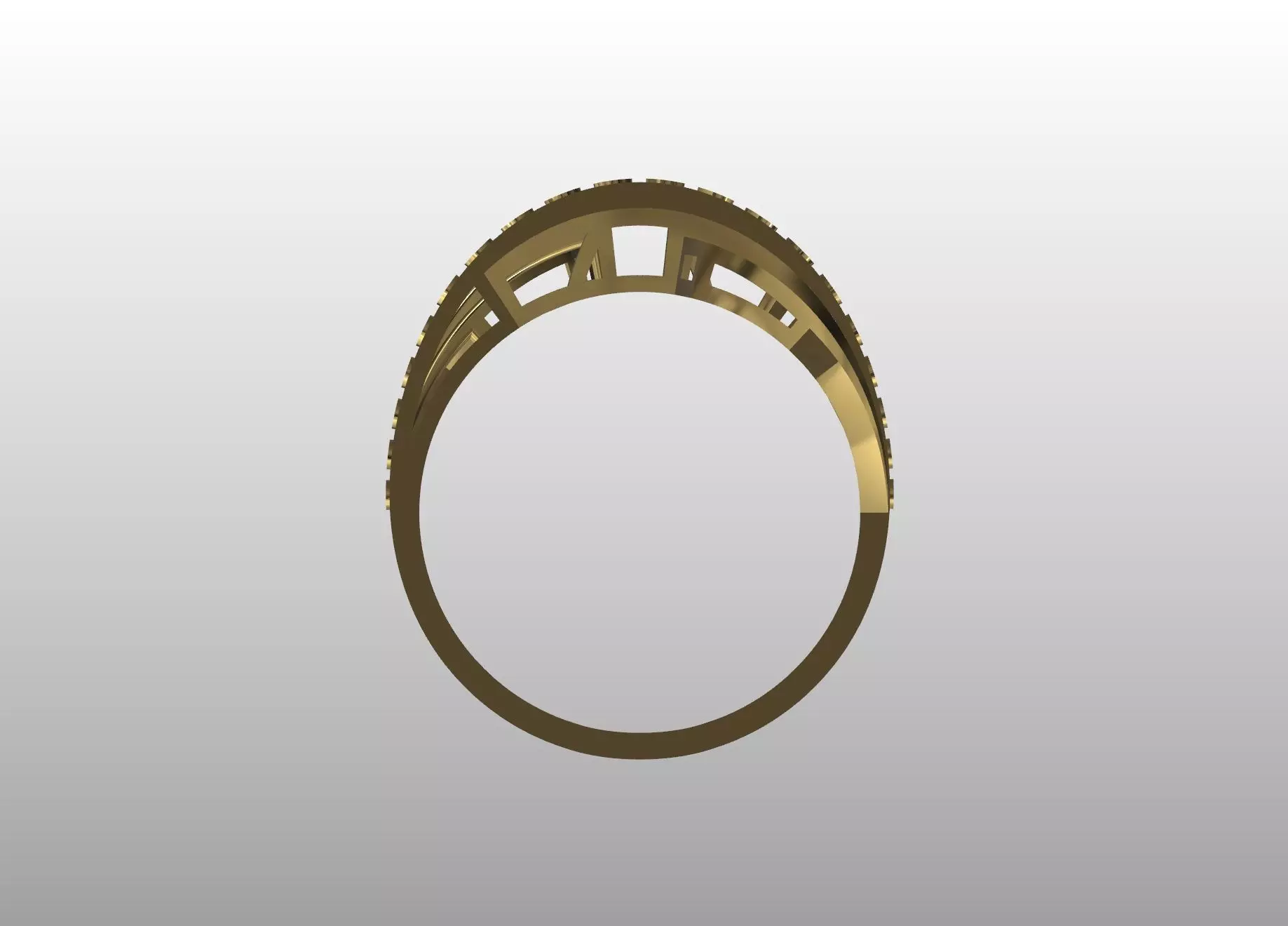 Geometric Harmony Ring 3D print model_3