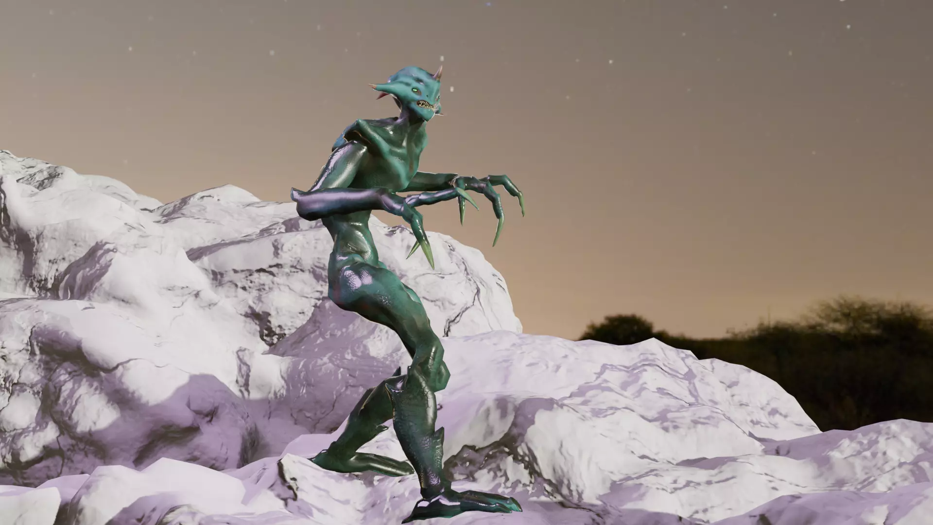 Alien monster Fohorn 3D model_20