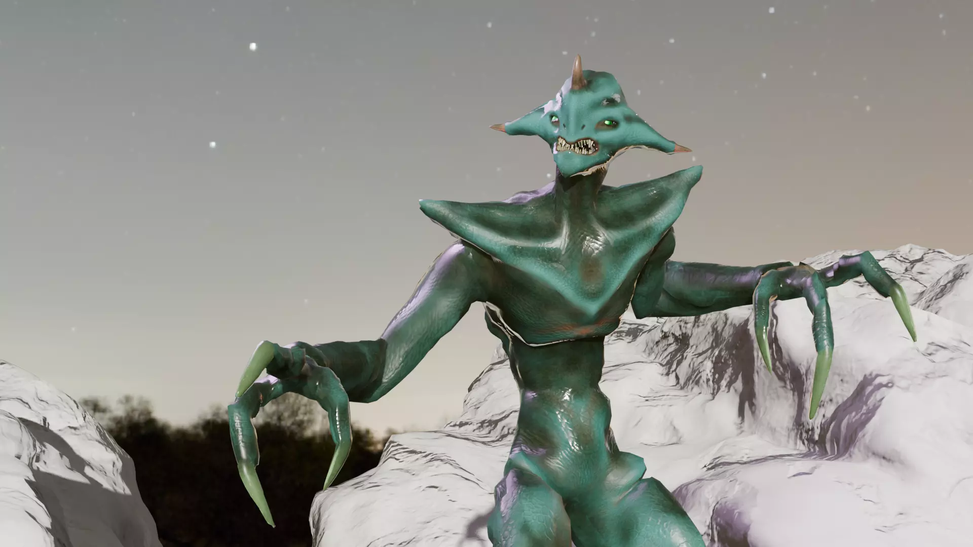 Alien monster Fohorn 3D model_21