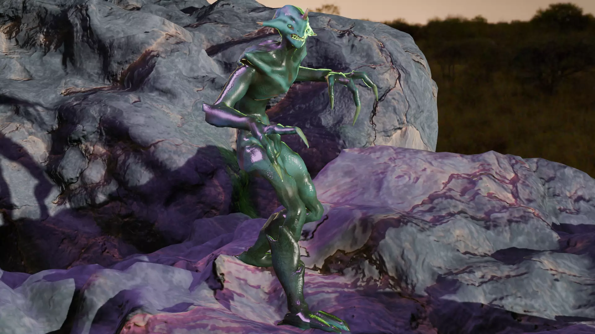 Alien monster Fohorn 3D model_18