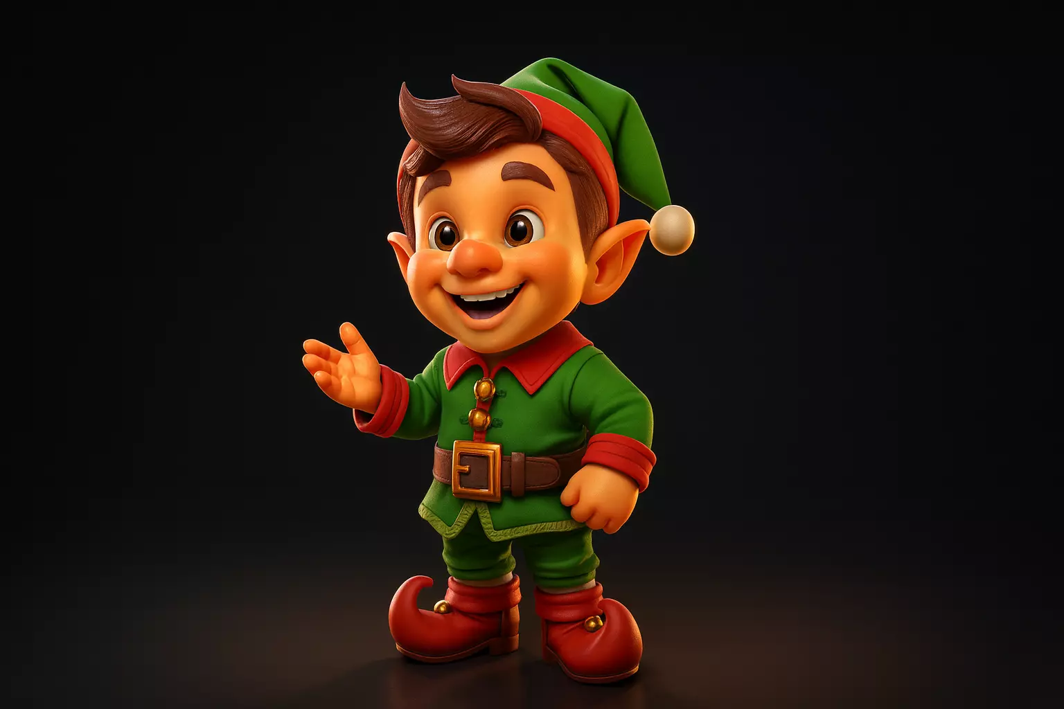 Adorable Christmas Elf Figurine Holiday Decoration  3D print model_0