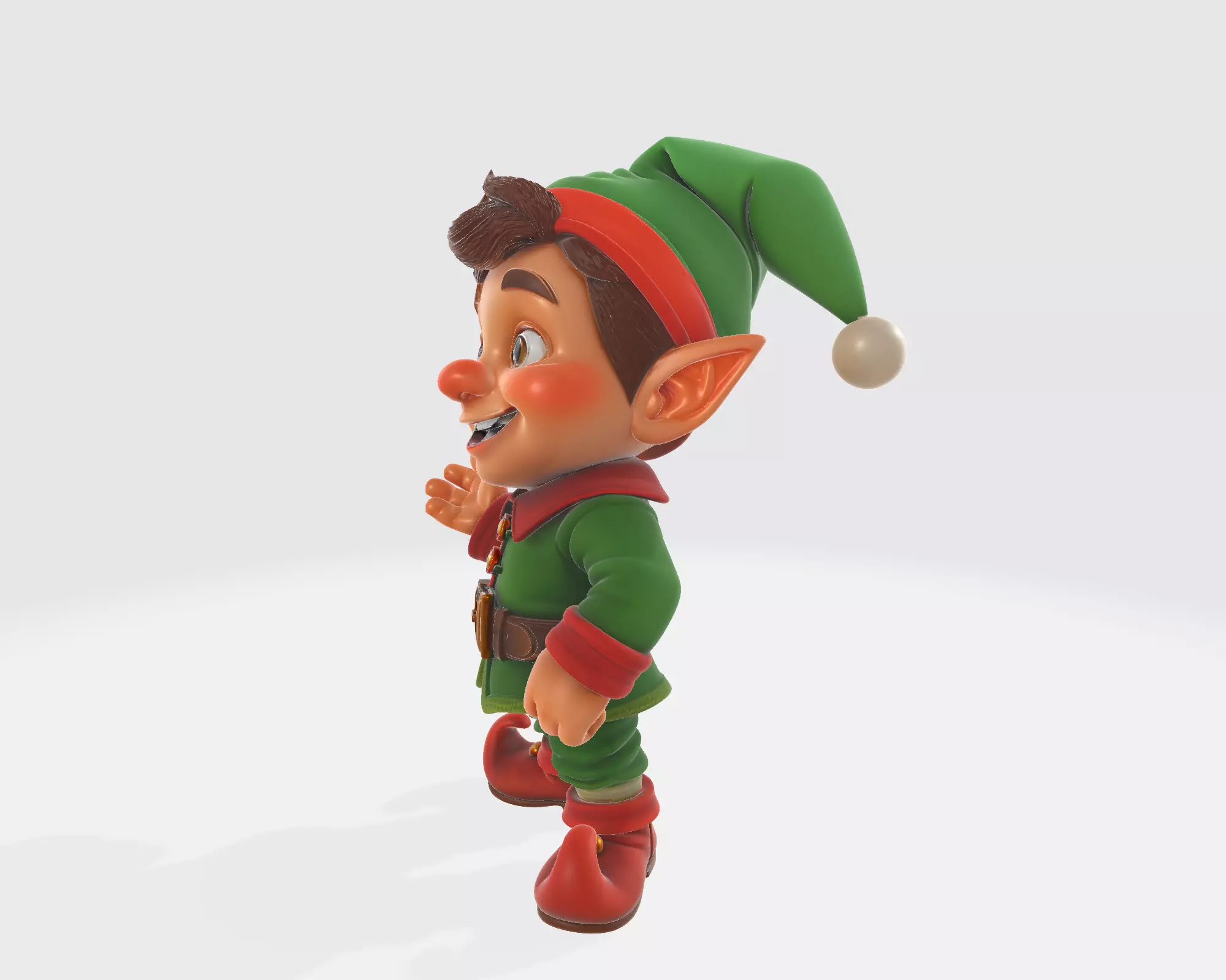 Adorable Christmas Elf Figurine Holiday Decoration  3D print model_5