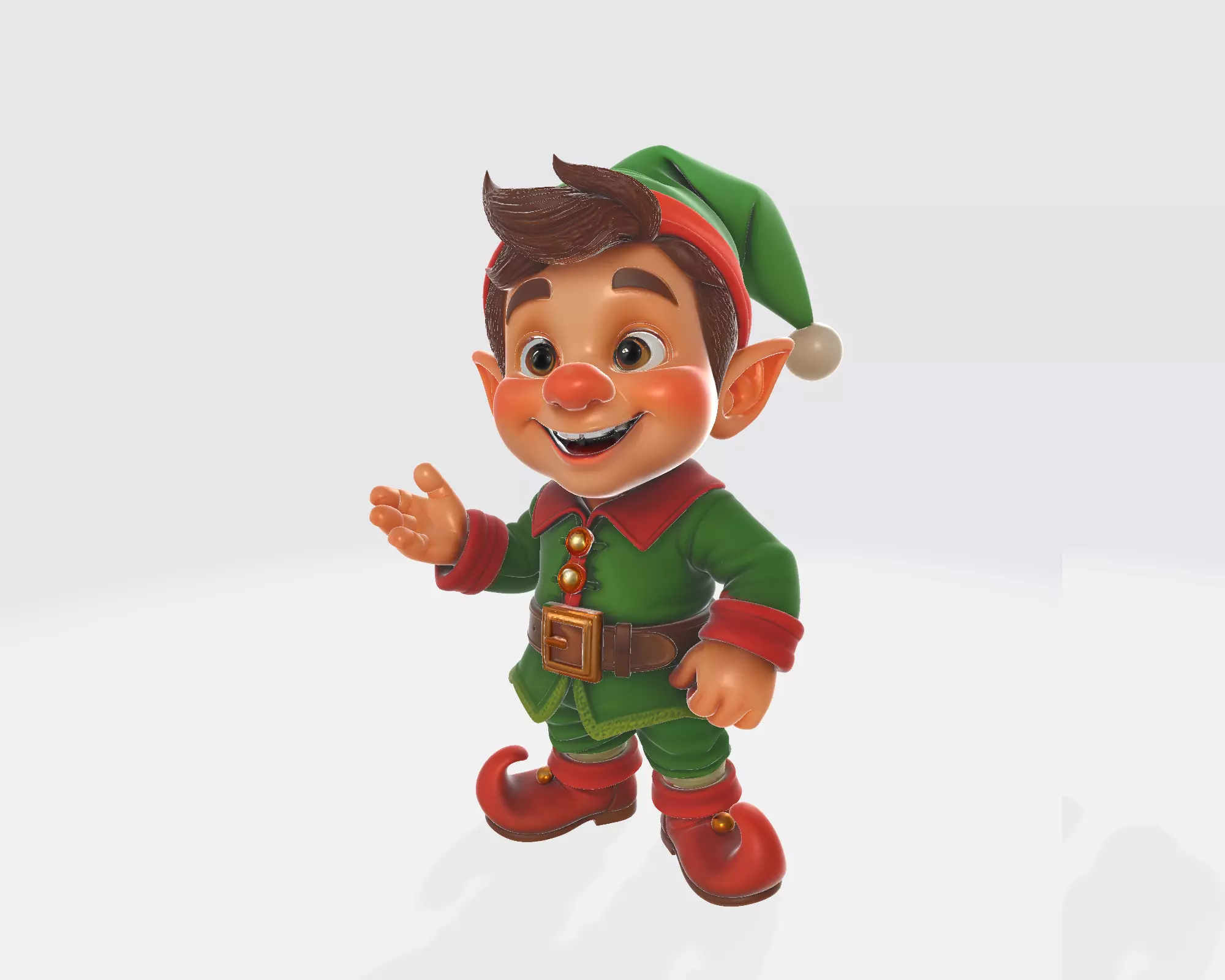 Adorable Christmas Elf Figurine Holiday Decoration  3D print model_4