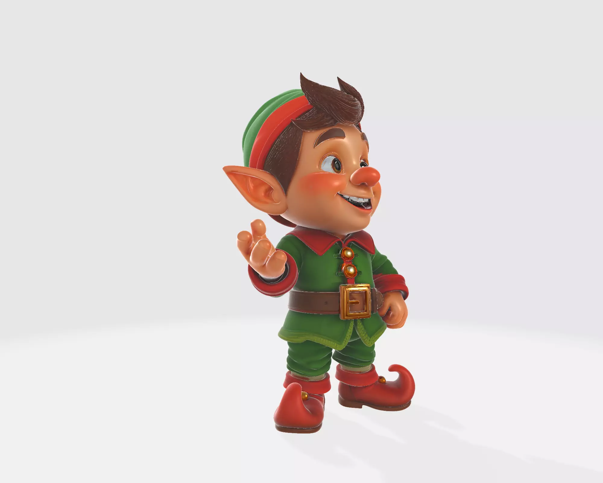 Adorable Christmas Elf Figurine Holiday Decoration  3D print model_7