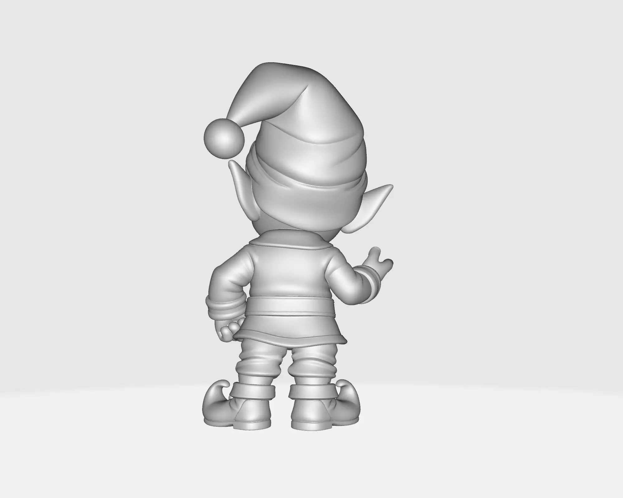 Adorable Christmas Elf Figurine Holiday Decoration  3D print model_8
