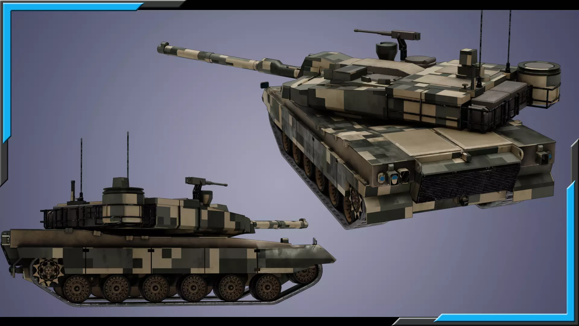 K2 Black Panther LowPoly-3D Model-6 Skins-4K tex-Rigged Tank Low-poly 3D model_2