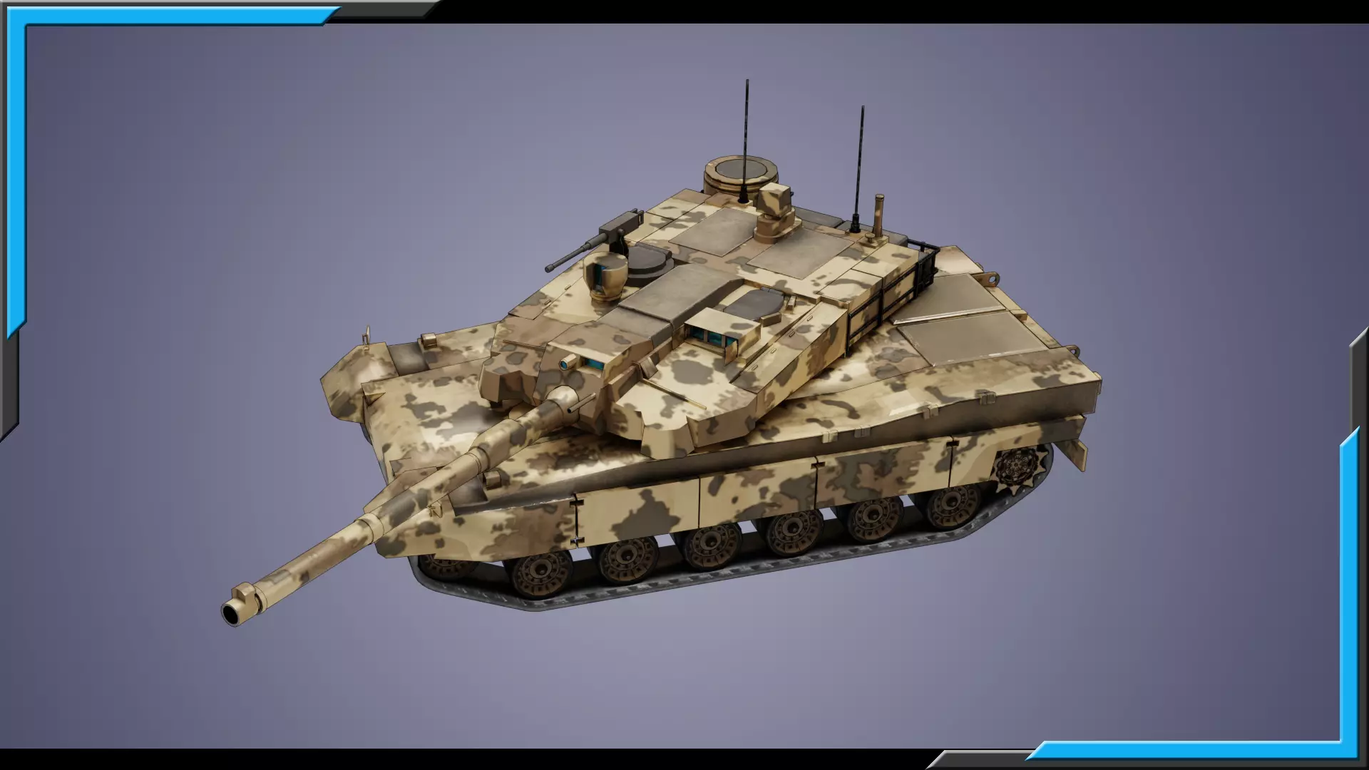 K2 Black Panther LowPoly-3D Model-6 Skins-4K tex-Rigged Tank Low-poly 3D model_0