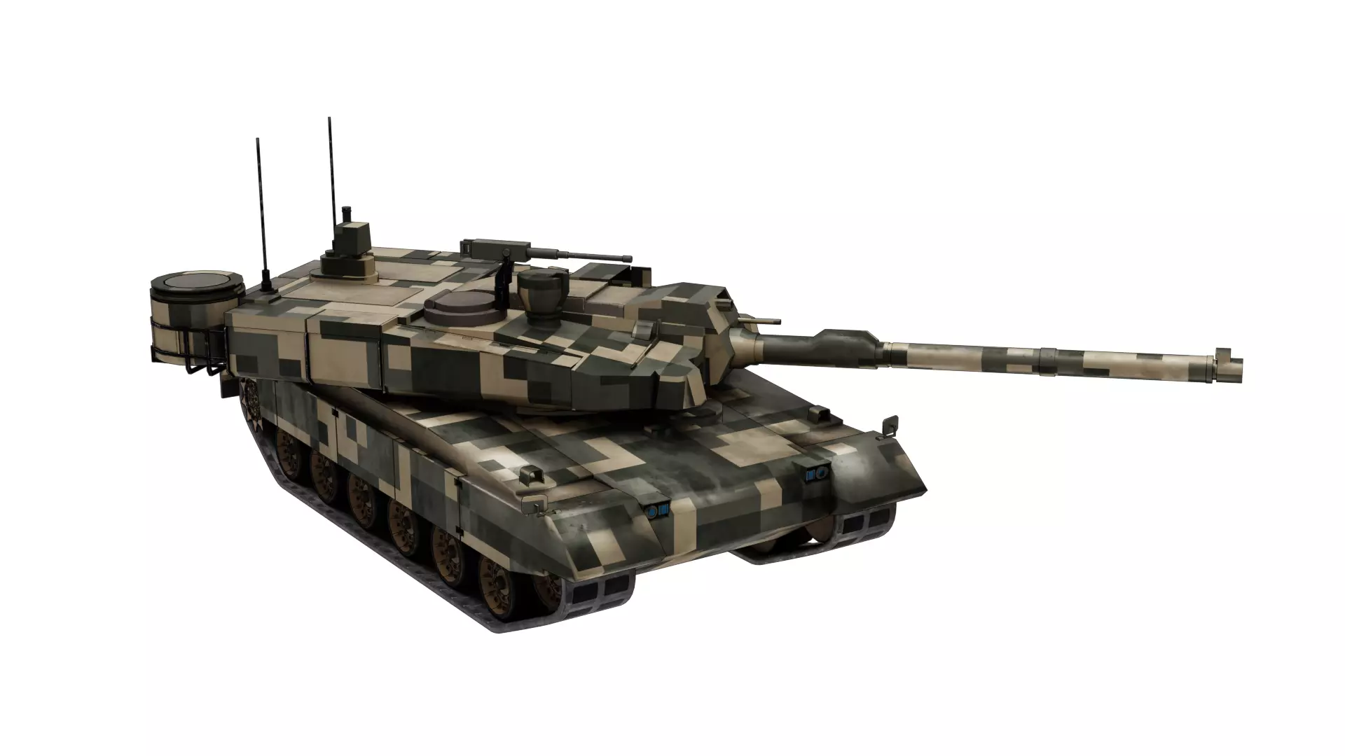K2 Black Panther LowPoly-3D Model-6 Skins-4K tex-Rigged Tank Low-poly 3D model_13