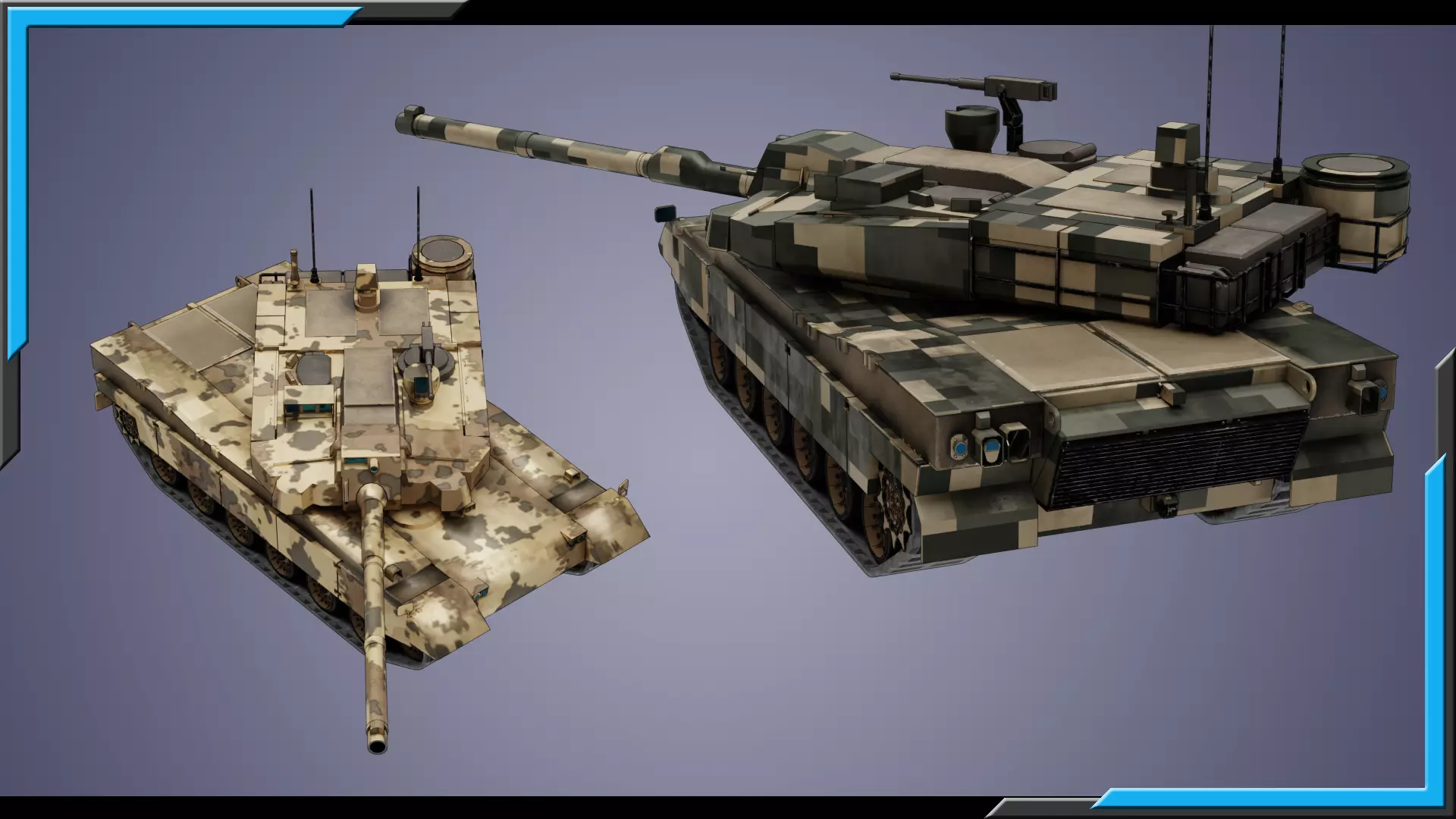 K2 Black Panther LowPoly-3D Model-6 Skins-4K tex-Rigged Tank Low-poly 3D model_4