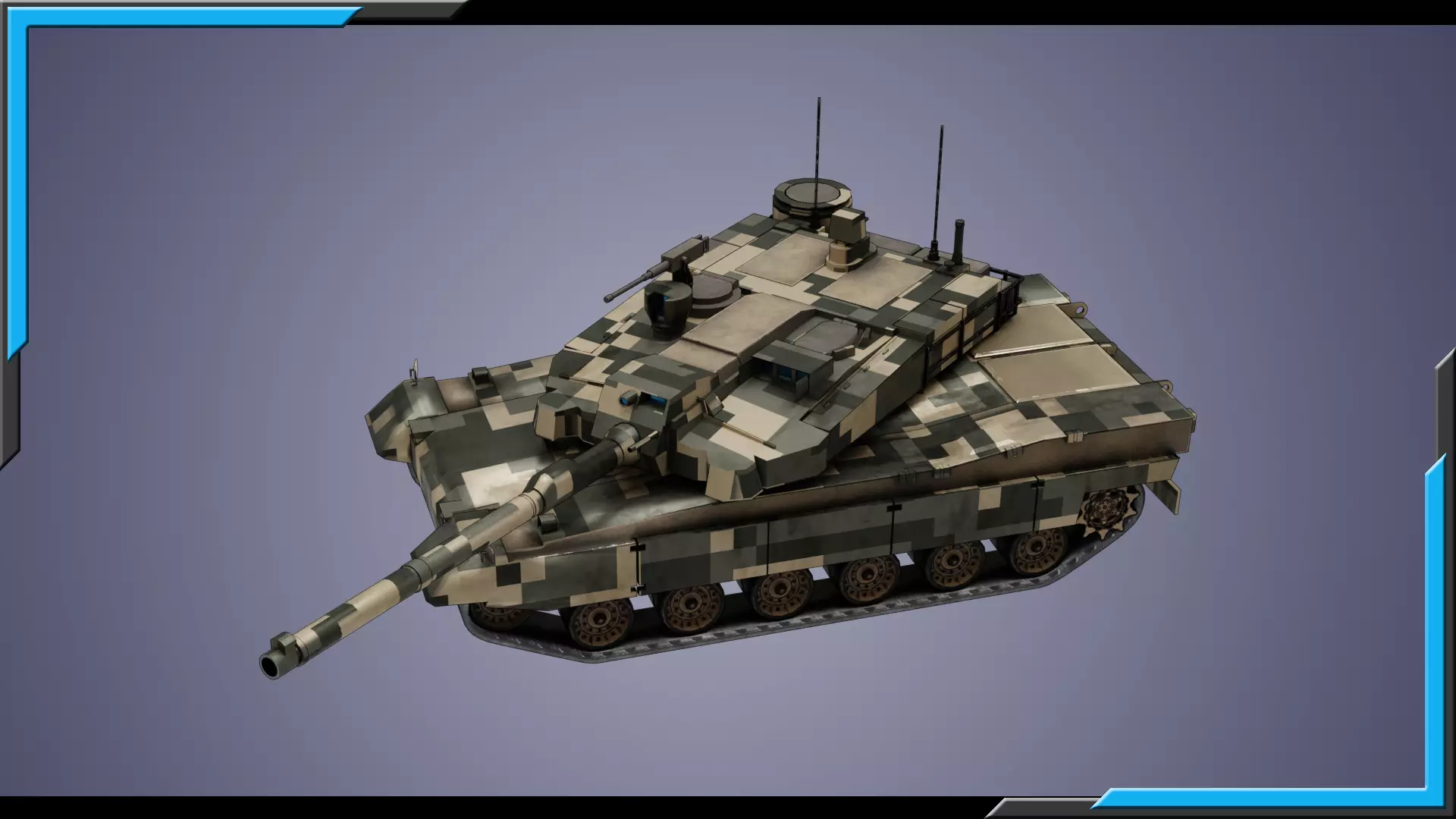 K2 Black Panther LowPoly-3D Model-6 Skins-4K tex-Rigged Tank Low-poly 3D model_12