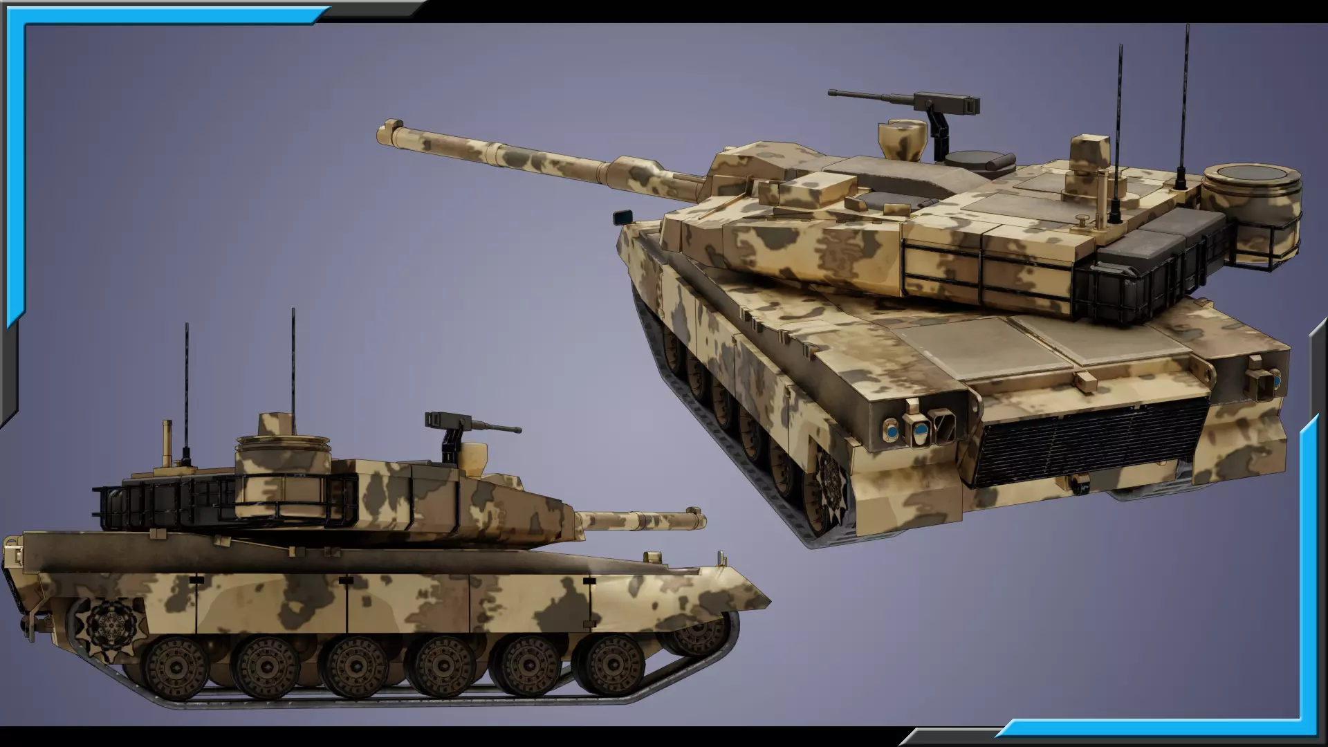 K2 Black Panther LowPoly-3D Model-6 Skins-4K tex-Rigged Tank Low-poly 3D model_8