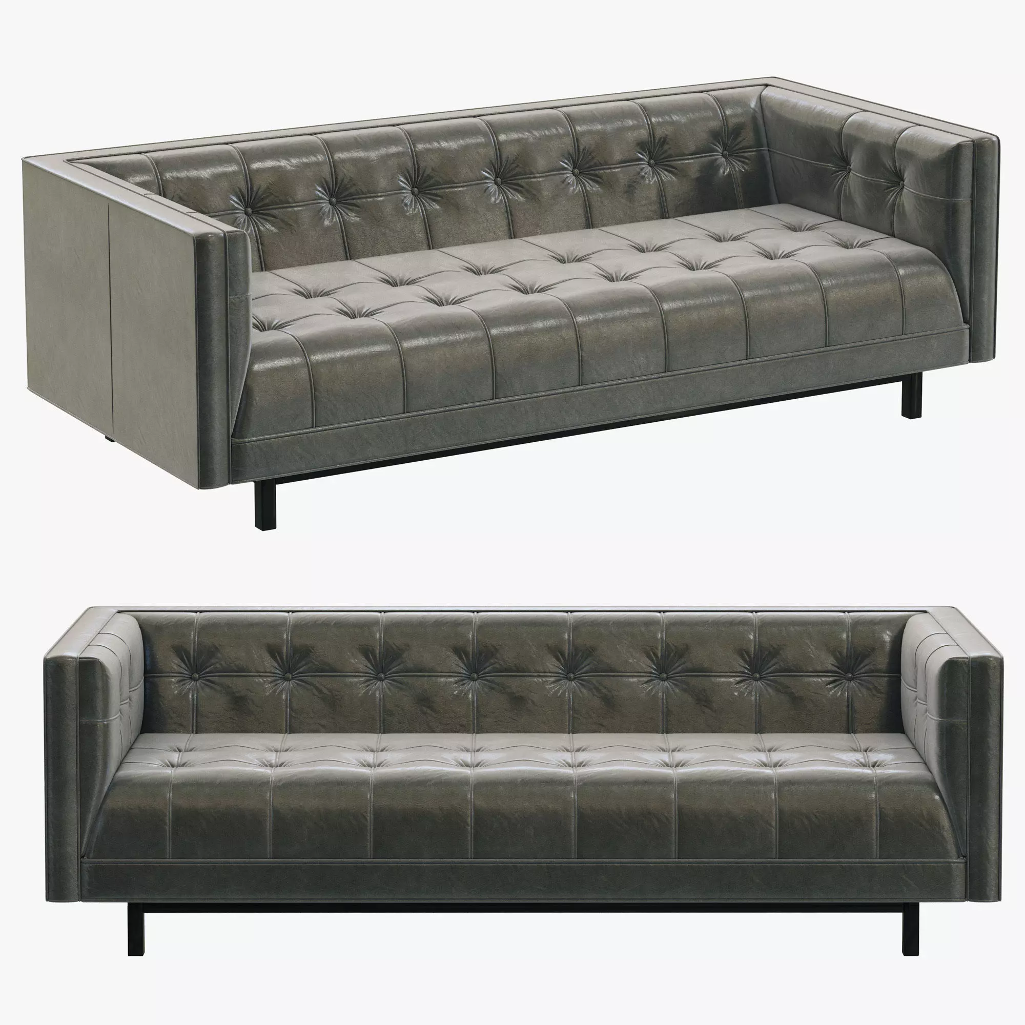Restoration Hardware Madison Leather Sofa 3D model