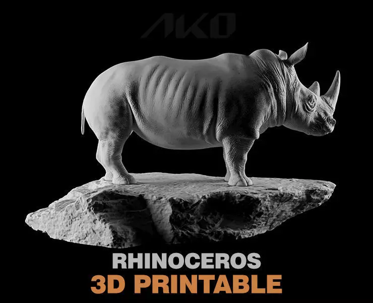 Rhinoceros 3D Printable 3D print model_0