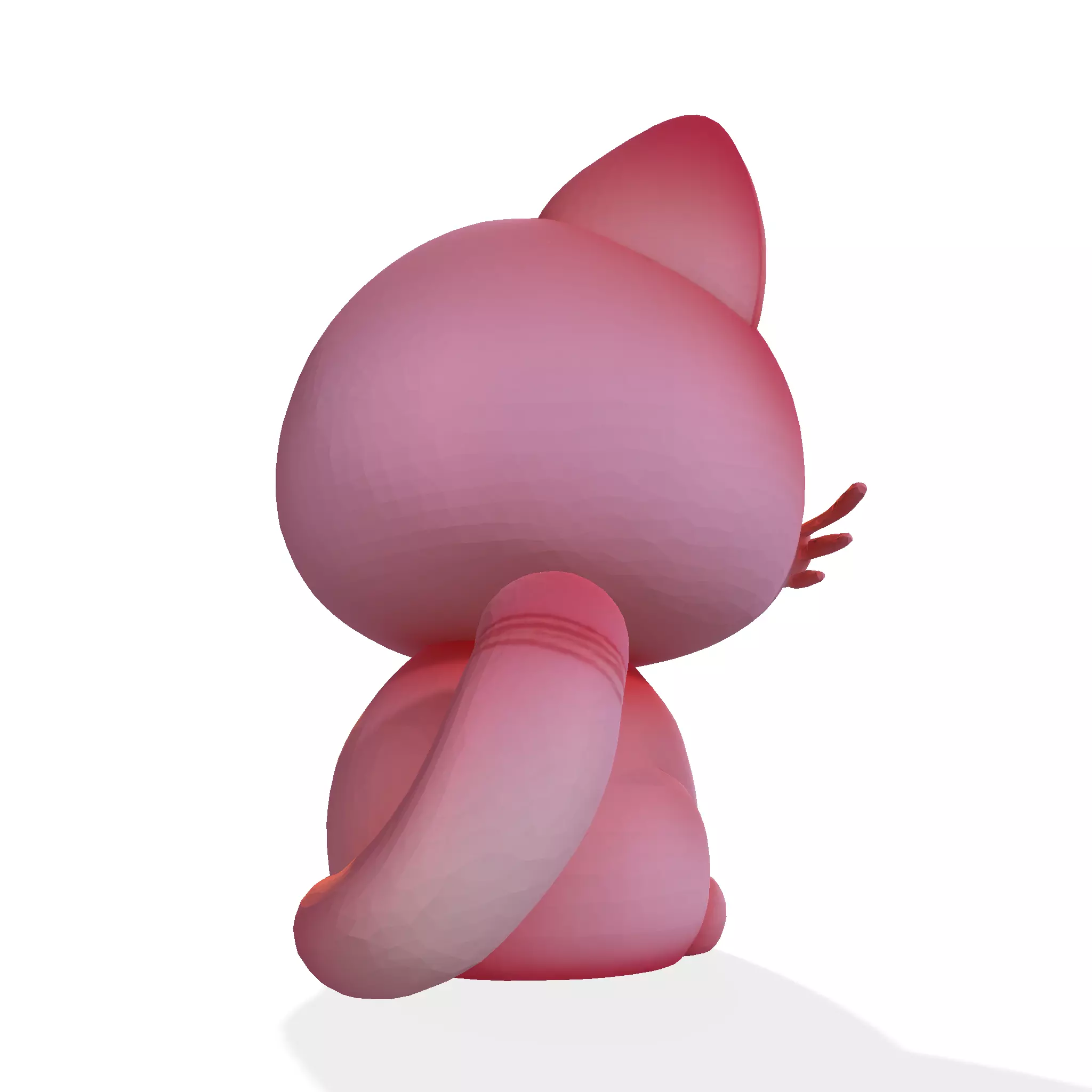 Low-Poly Chibi Cat for print 3D print model_6
