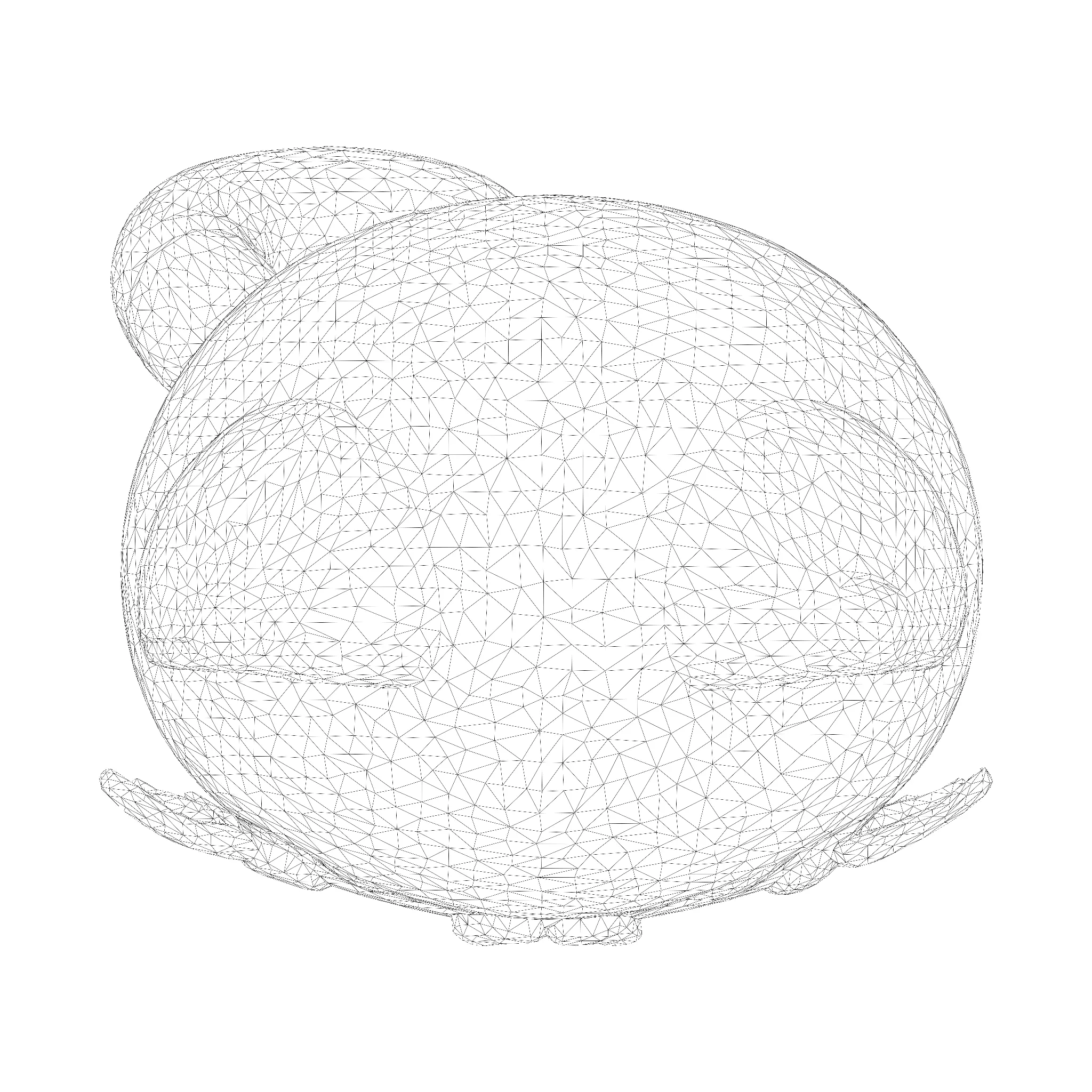 Low-Poly Chibi Cat for print 3D print model_23