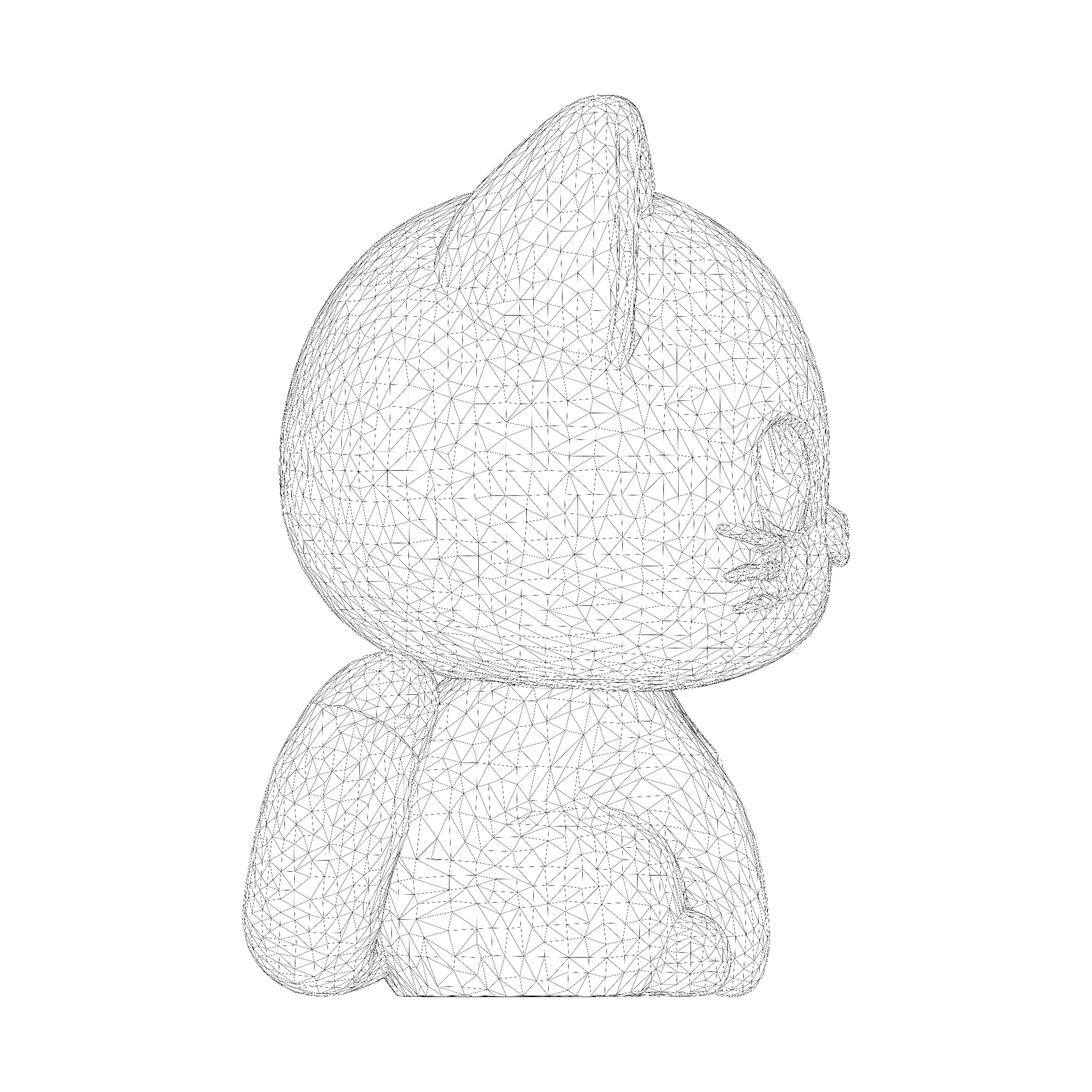 Low-Poly Chibi Cat for print 3D print model_22