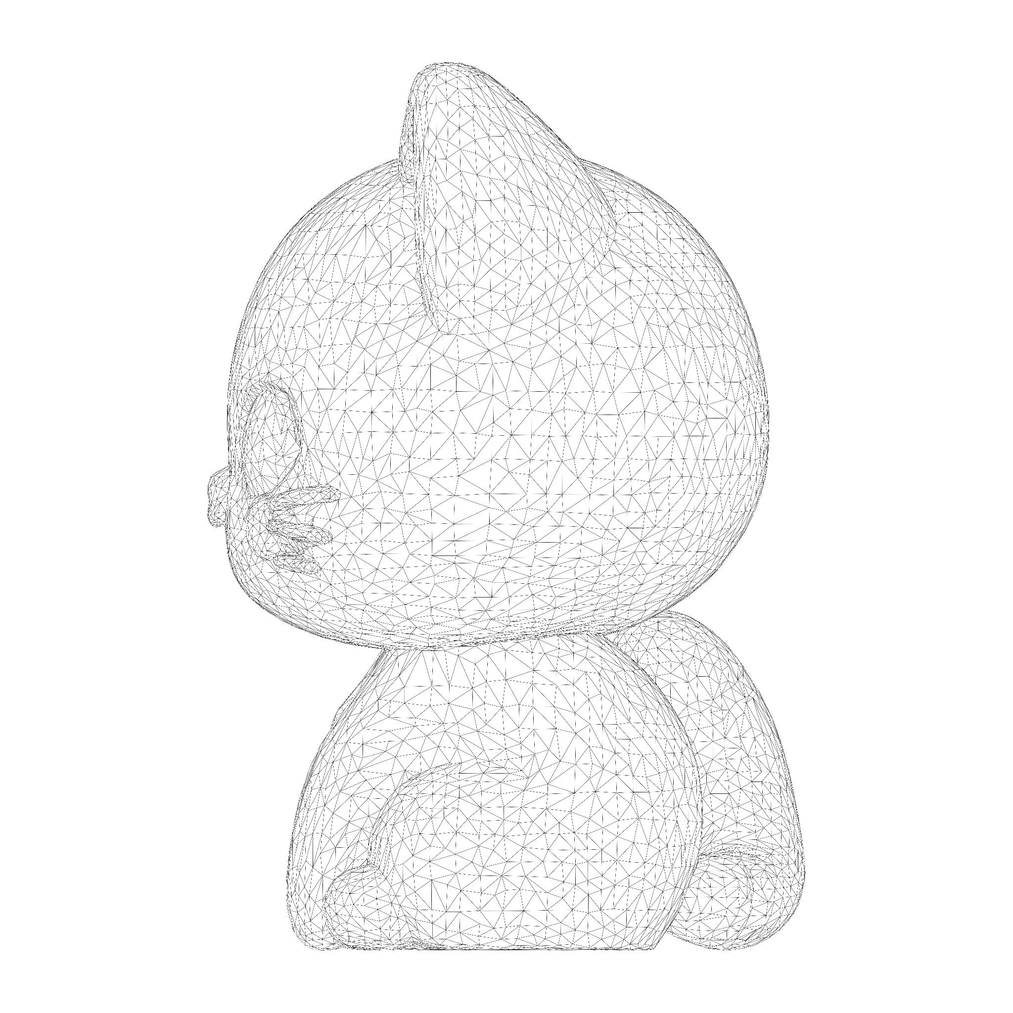 Low-Poly Chibi Cat for print 3D print model_20