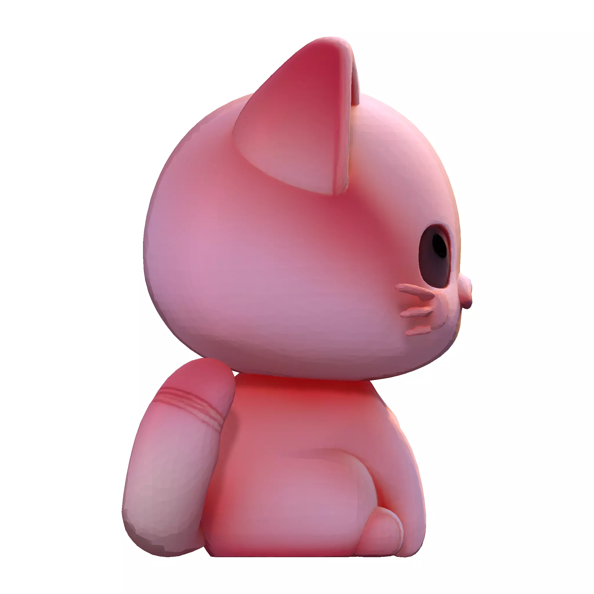 Low-Poly Chibi Cat for print 3D print model_16