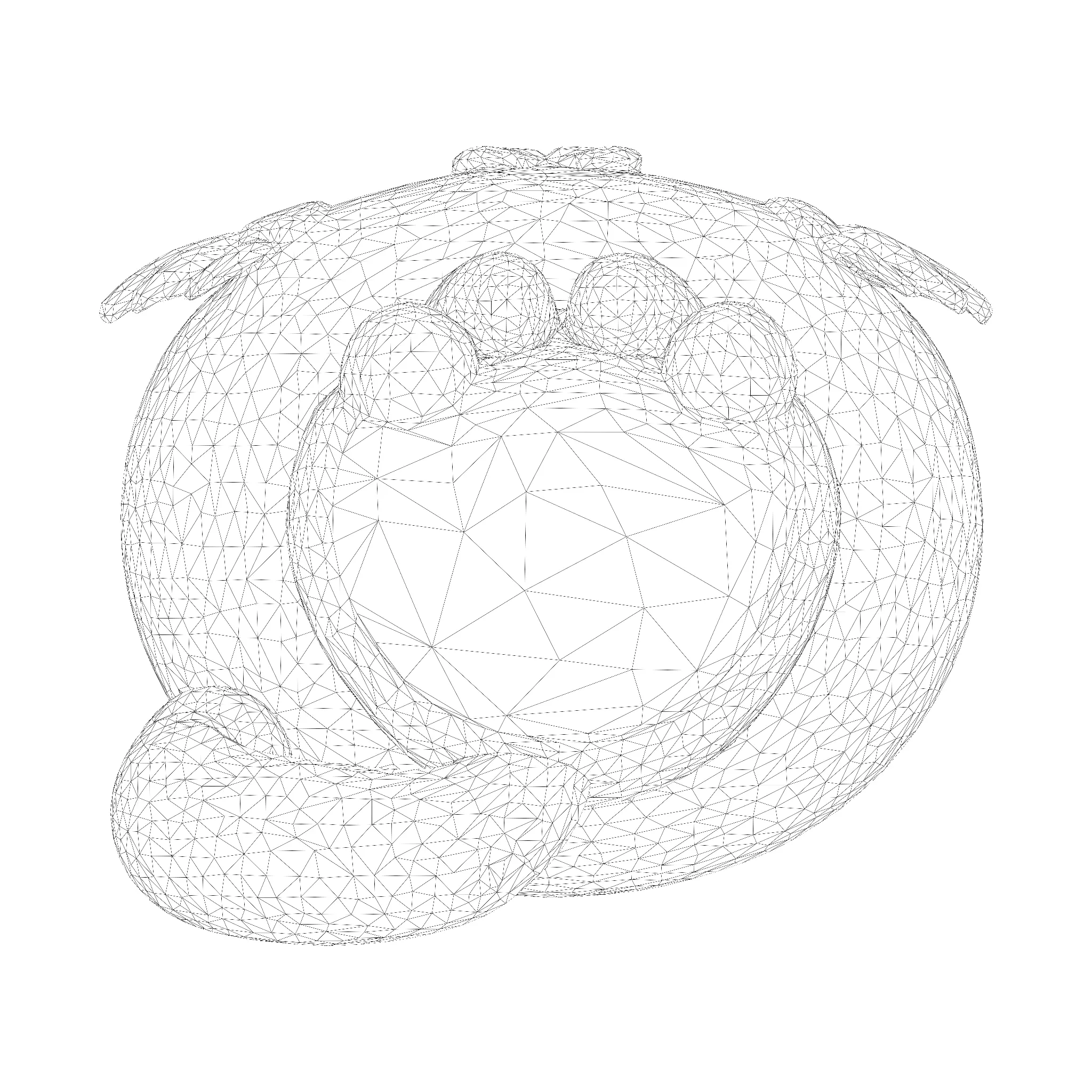 Low-Poly Chibi Cat for print 3D print model_24