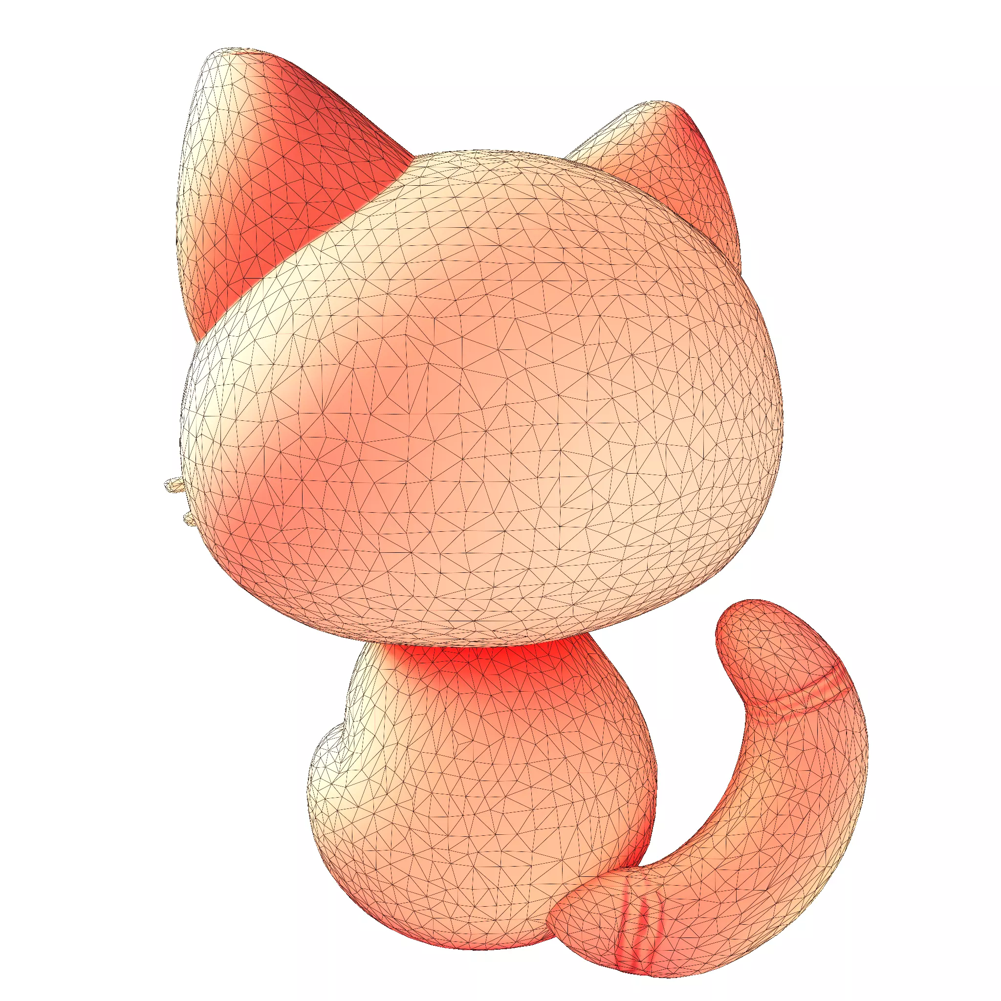 Low-Poly Chibi Cat for print 3D print model_27