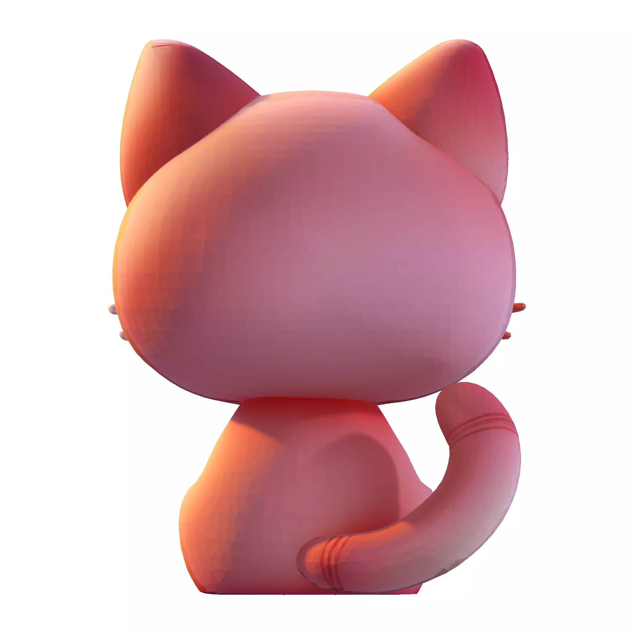 Low-Poly Chibi Cat for print 3D print model_15