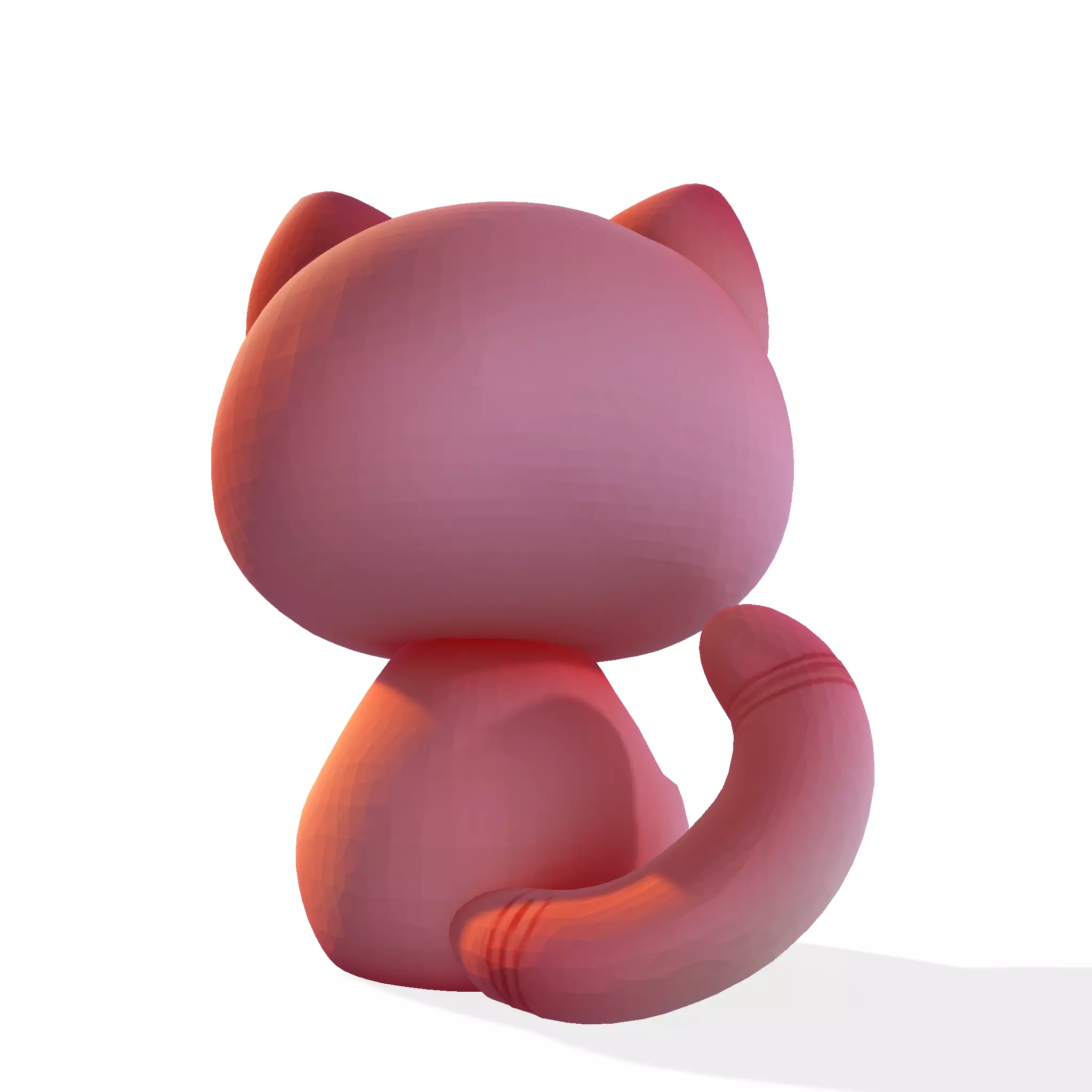 Low-Poly Chibi Cat for print 3D print model_5