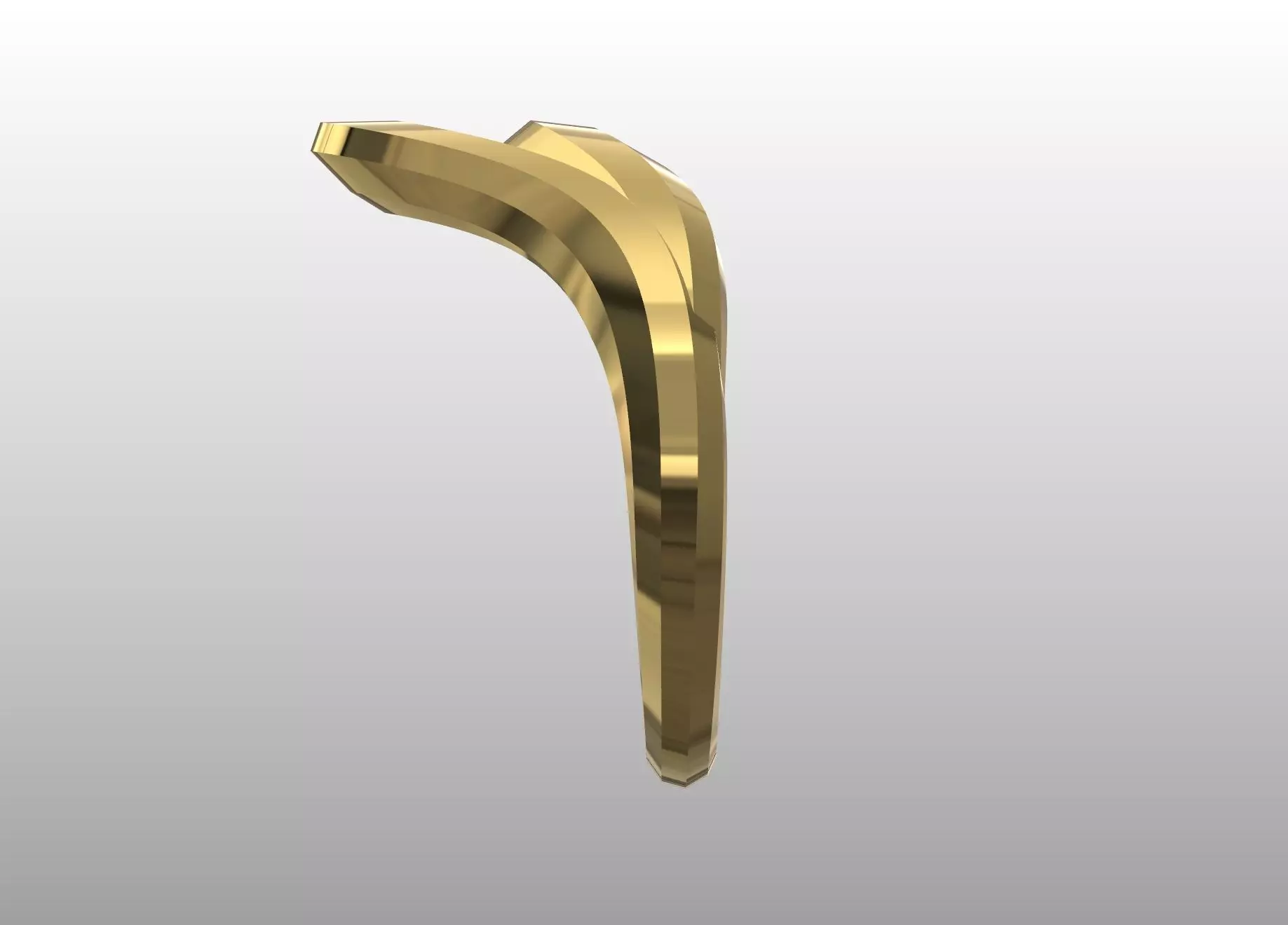 Flowing Wave Gold Ring 3D print model_5