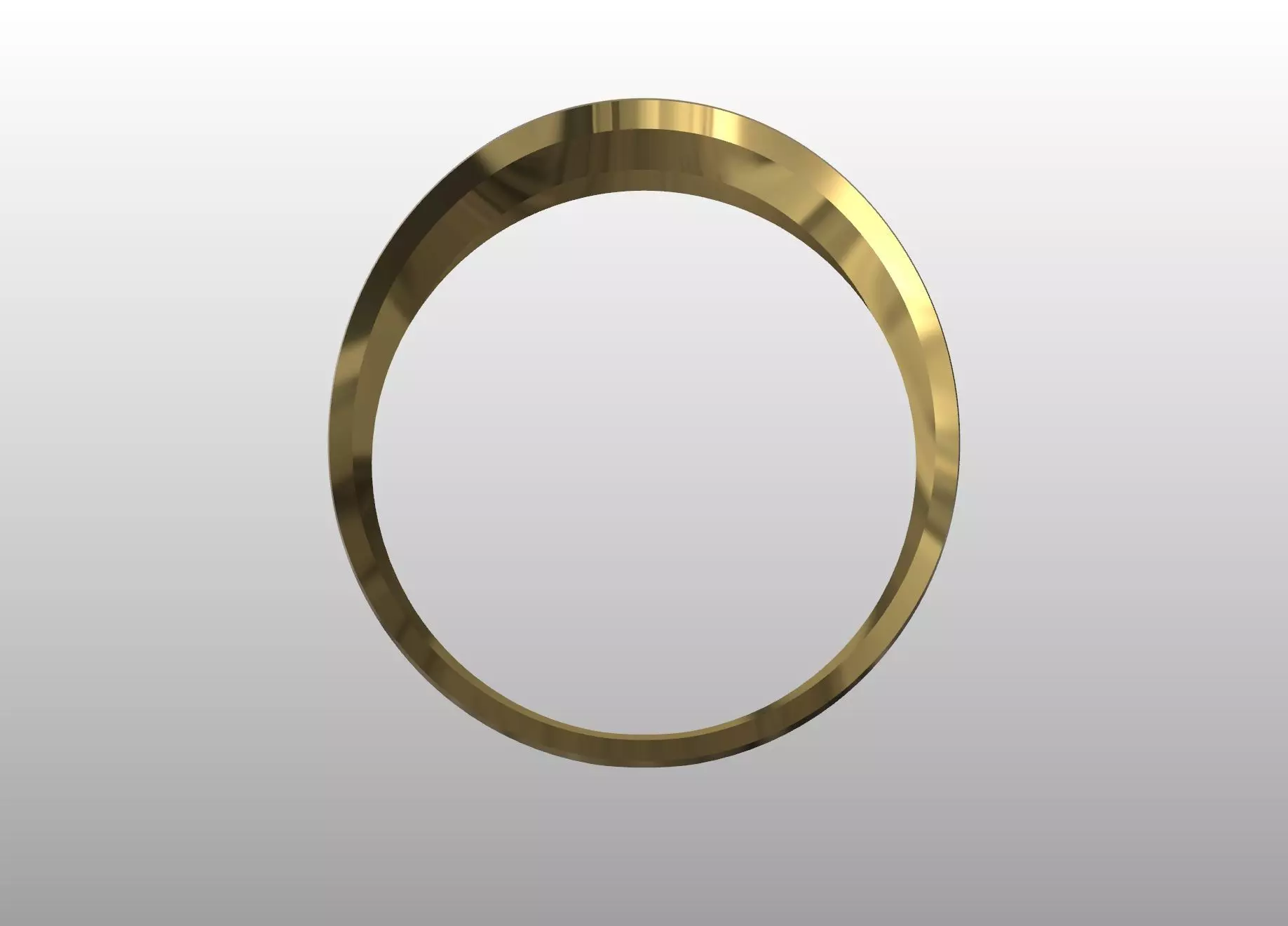 Flowing Wave Gold Ring 3D print model_3