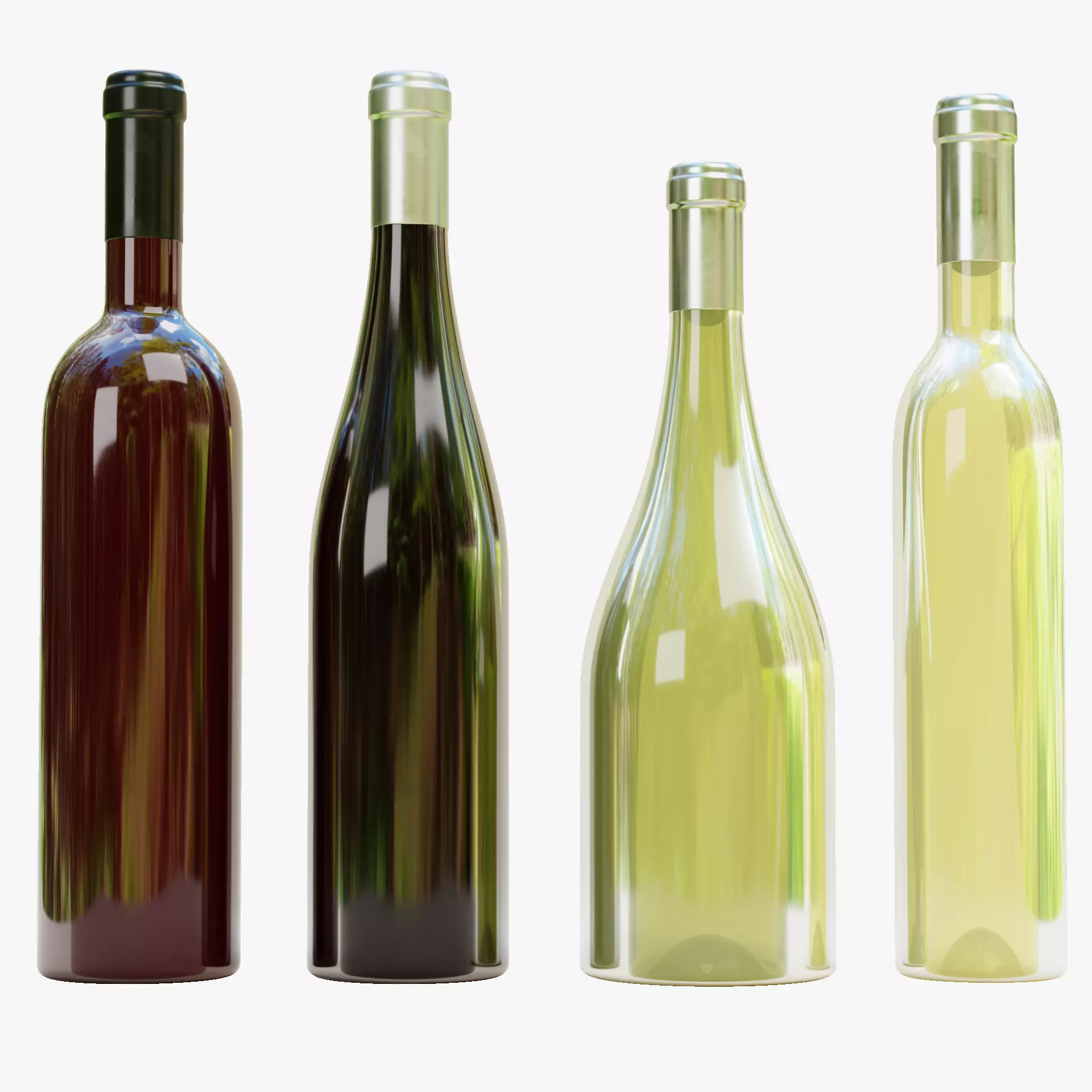-Wine Bottles- Low-poly 3D model_18