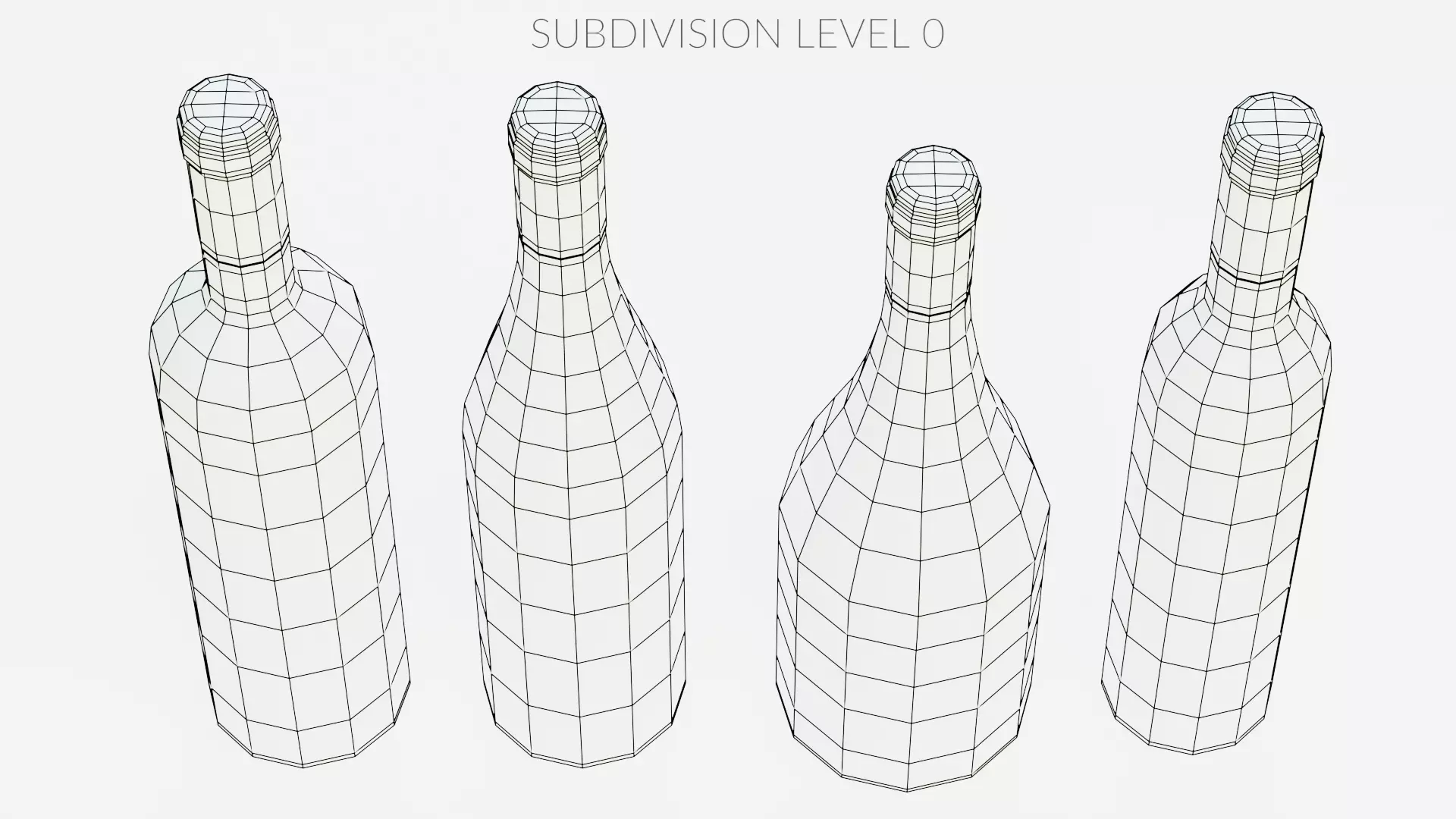 -Wine Bottles- Low-poly 3D model_16