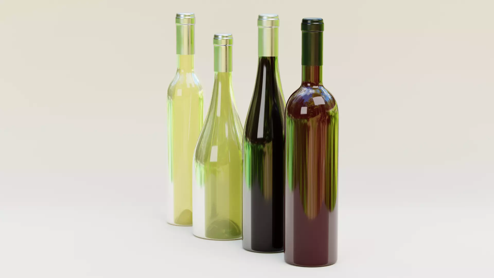 -Wine Bottles- Low-poly 3D model_3