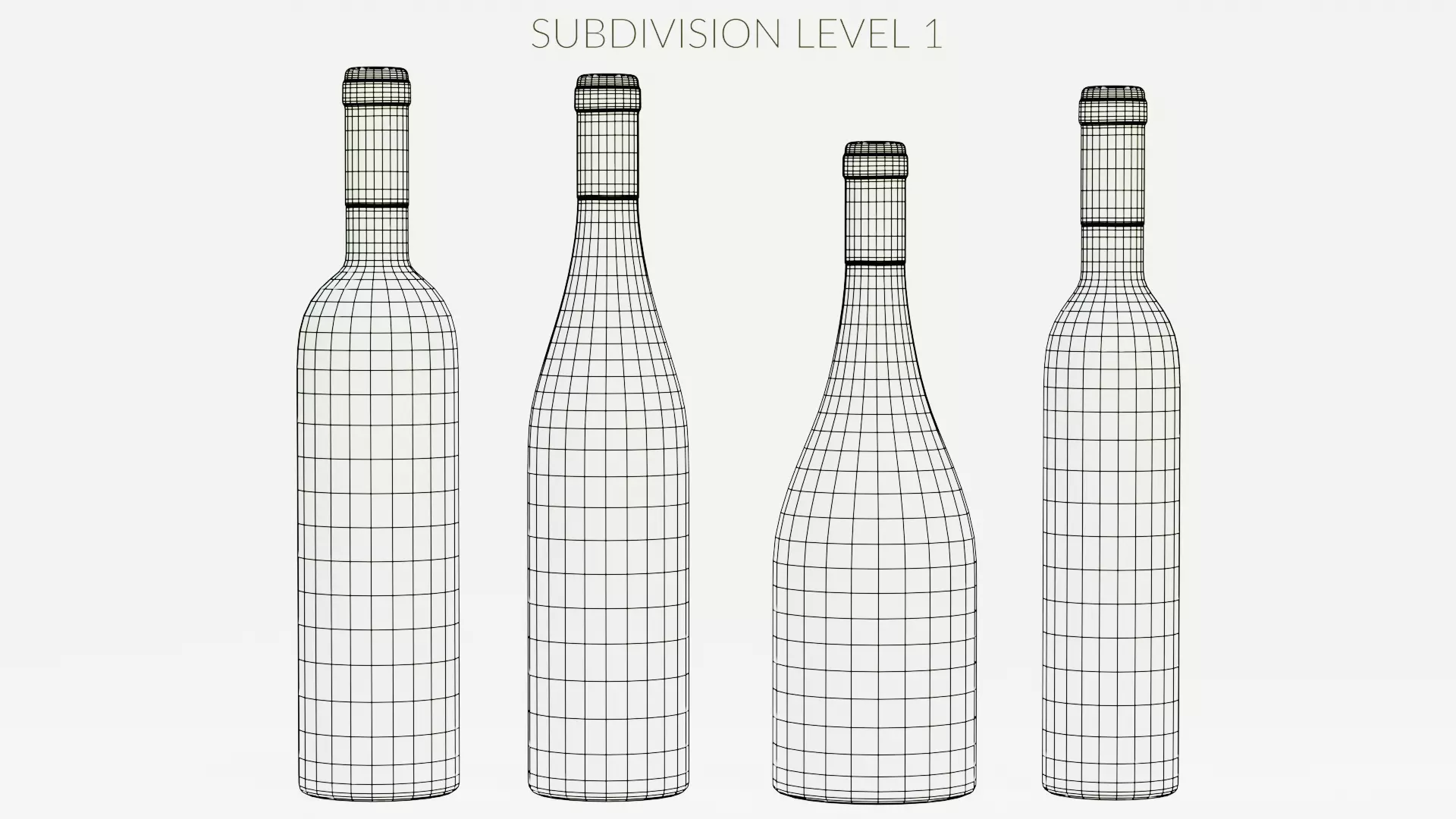 -Wine Bottles- Low-poly 3D model_15