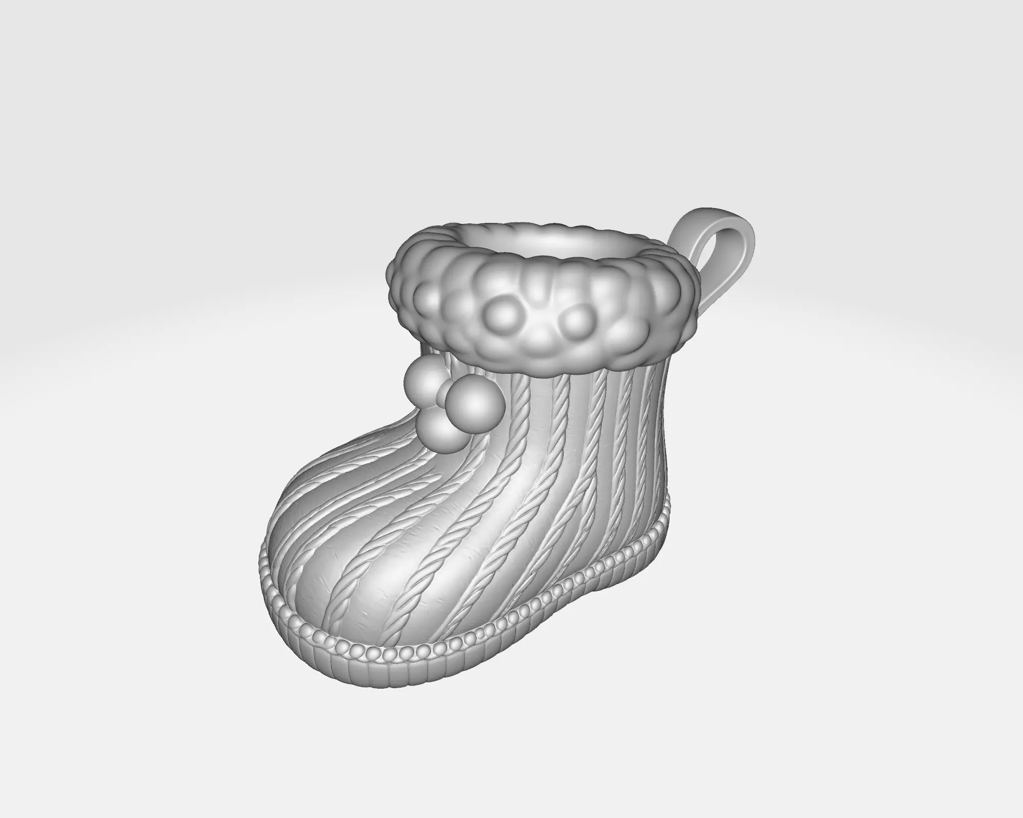 Christmas Stocking Boot Festive Mini Holiday Decoration 3D print model_1
