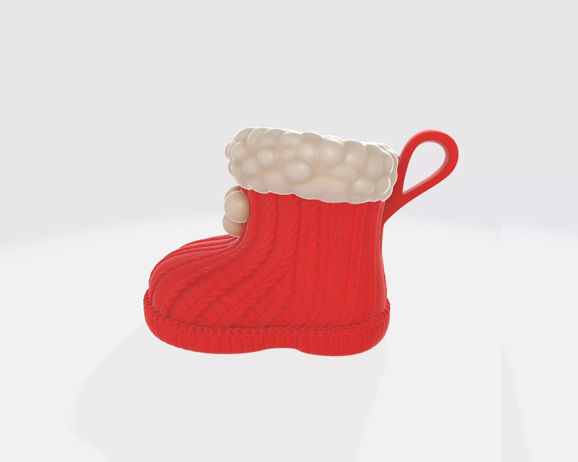 Christmas Stocking Boot Festive Mini Holiday Decoration 3D print model_5