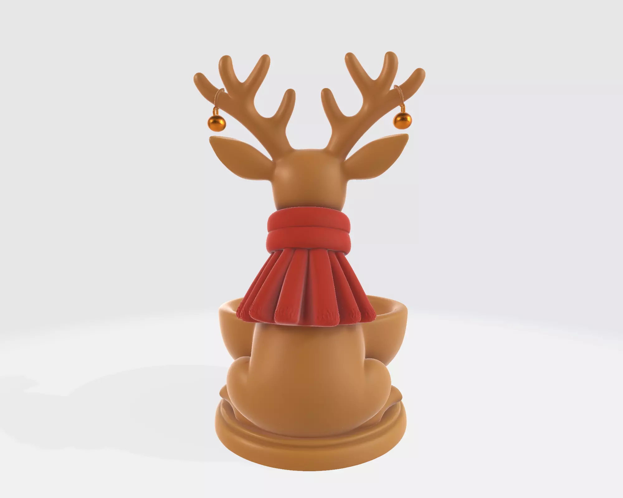 Christmas Reindeer Bowl Festive Rudolph Candy Dish Holiday 3D print model_6