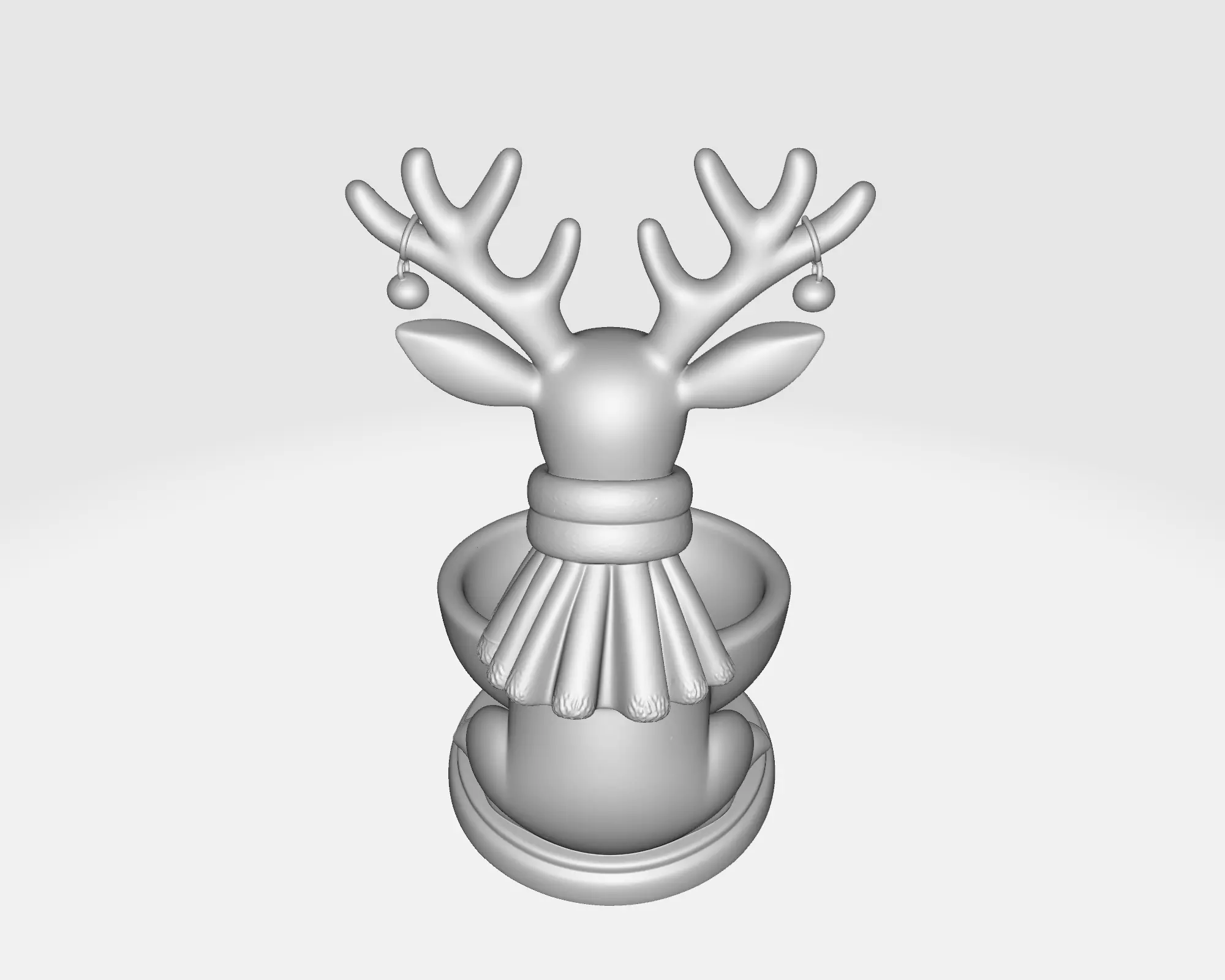 Christmas Reindeer Bowl Festive Rudolph Candy Dish Holiday 3D print model_8