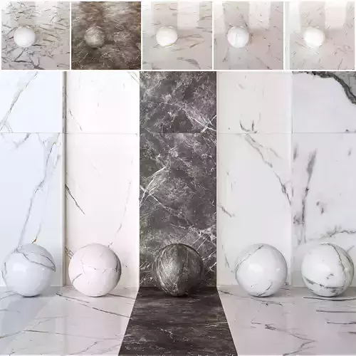 Ceramic Keope Elements Lux Collection Marble Tiles  -Set of 22