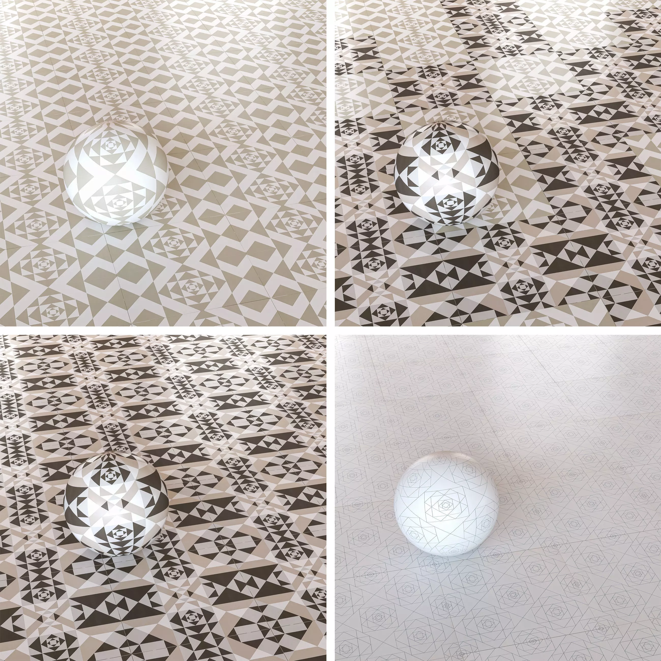 Refin Ceramiche Frame Collection - Decorative Tiles -Set of 11 Texture_3