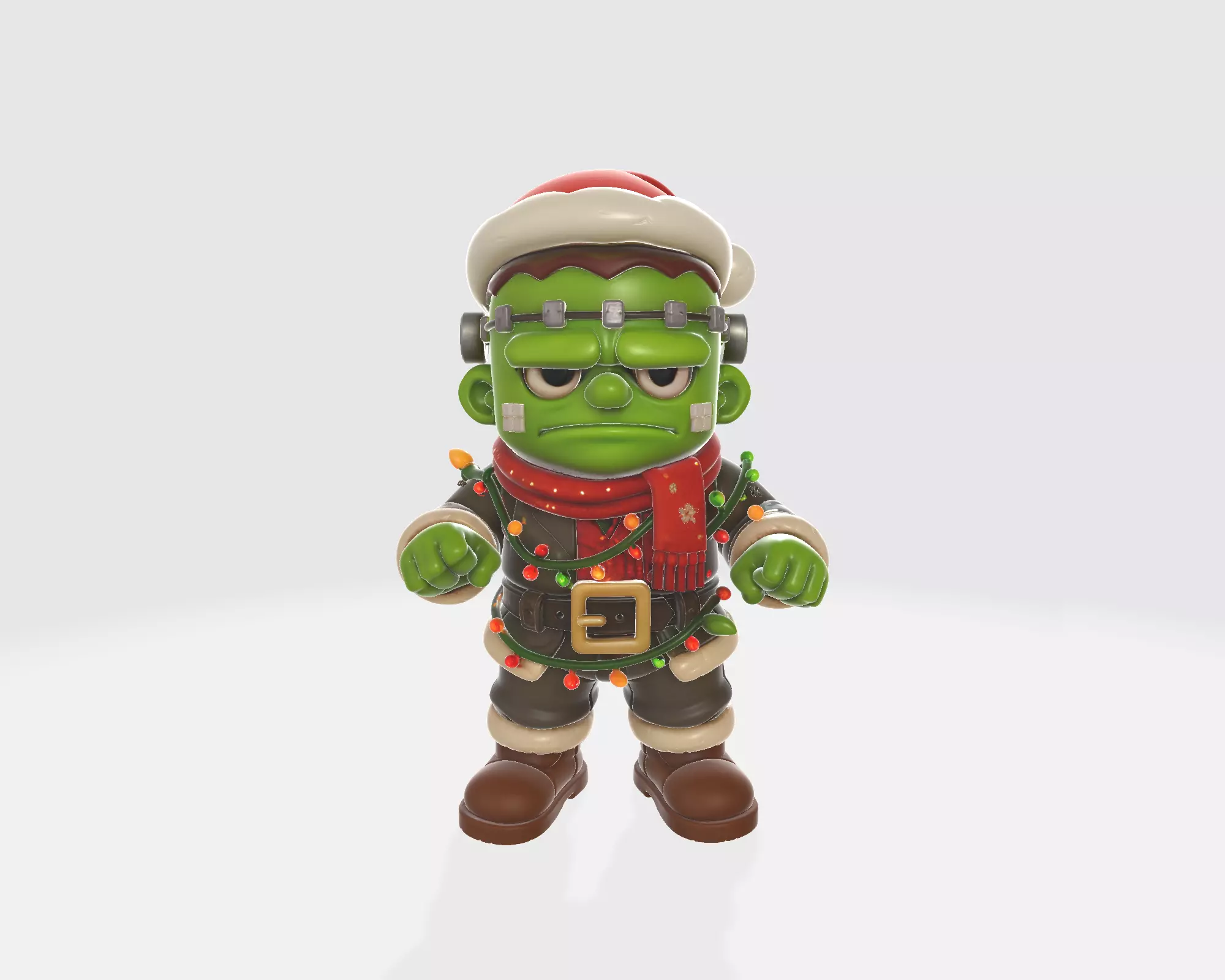 Festive Frankenstein Christmas Monster Holiday Frankenstein  3D print model_4