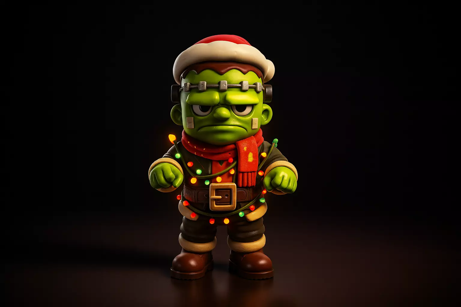 Festive Frankenstein Christmas Monster Holiday Frankenstein  3D print model_0