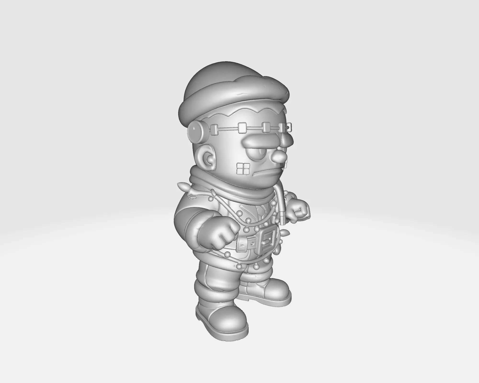 Festive Frankenstein Christmas Monster Holiday Frankenstein  3D print model_1