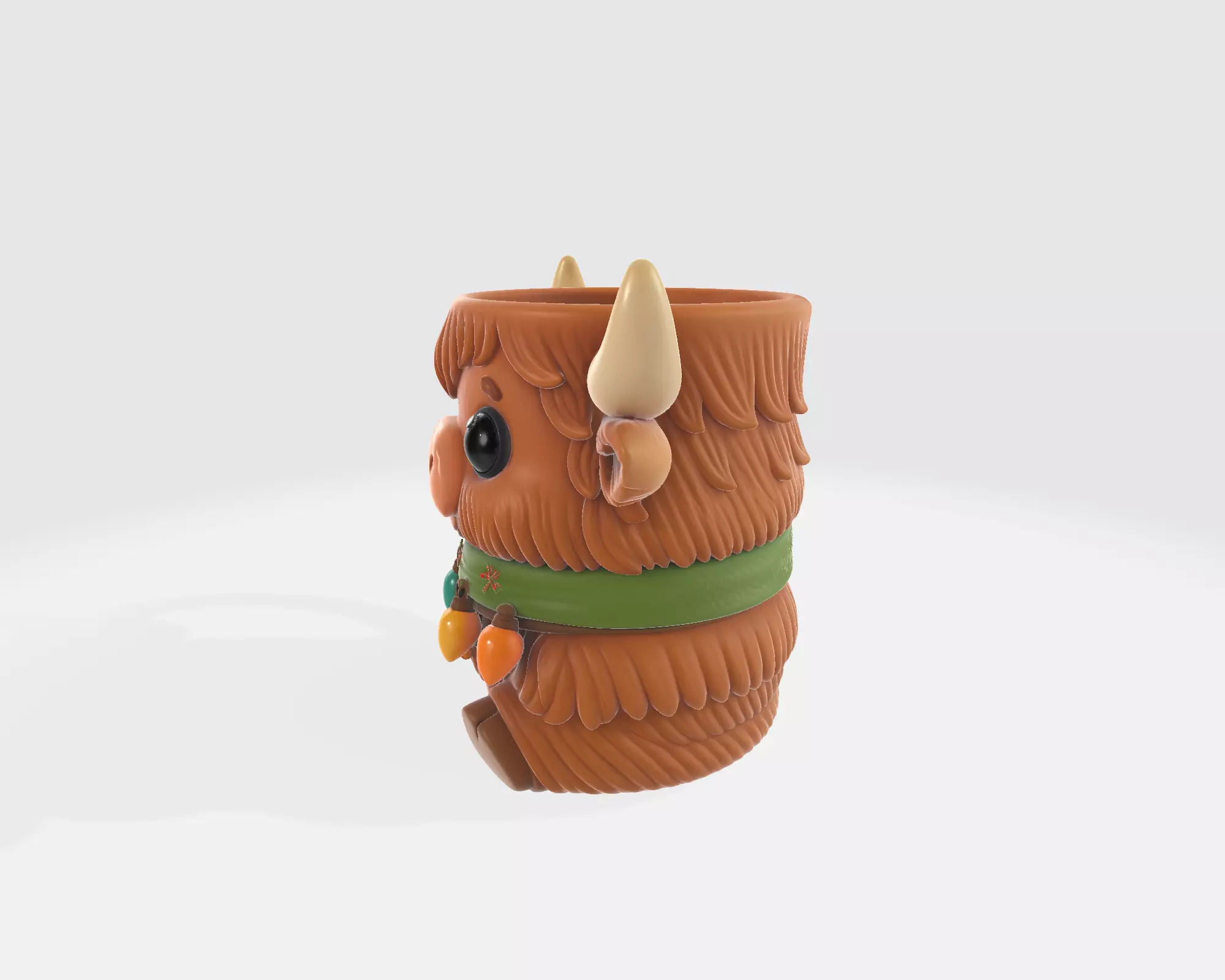 Adorable Highland Cow Christmas Mug Cute Animal Cup Festive Cow 3D print model_5