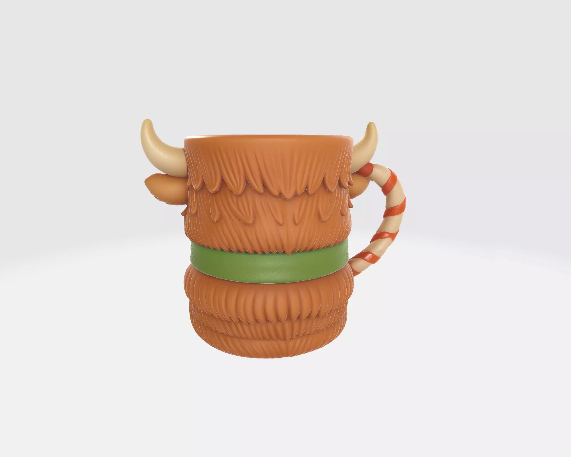 Adorable Highland Cow Christmas Mug Cute Animal Cup Festive Cow 3D print model_6