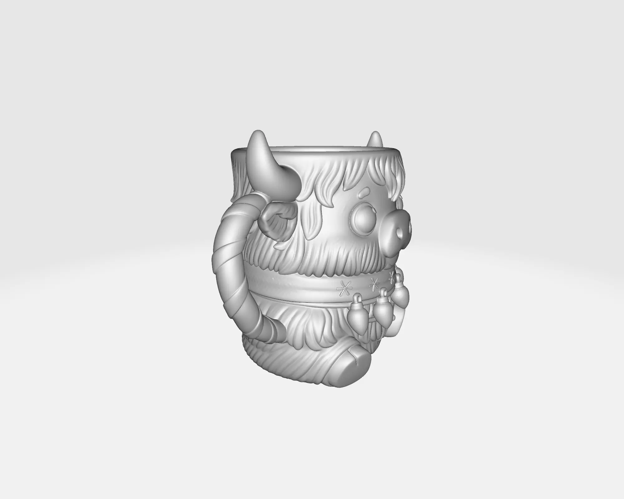 Adorable Highland Cow Christmas Mug Cute Animal Cup Festive Cow 3D print model_1