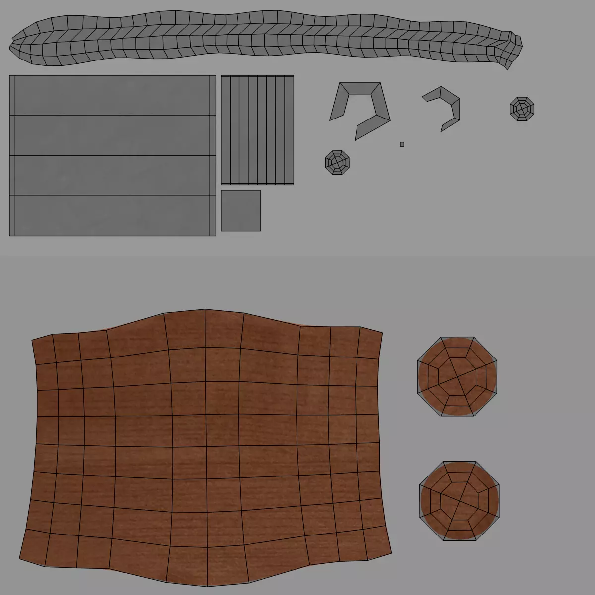 -Wine Set- Low-poly 3D model_12