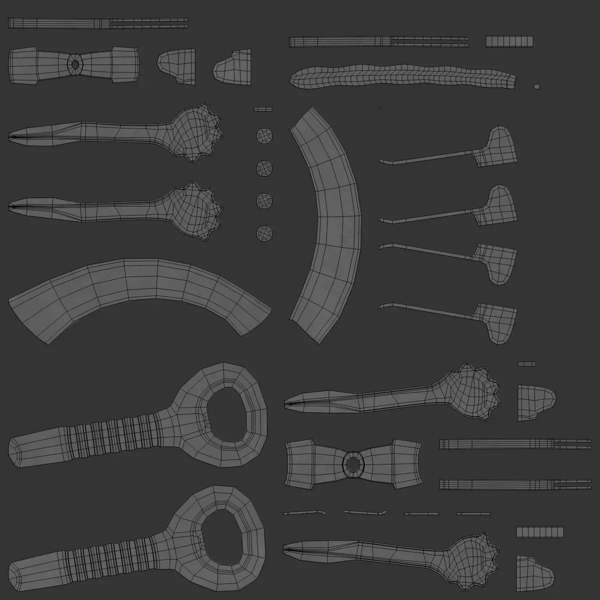 -Wine Set- Low-poly 3D model_11